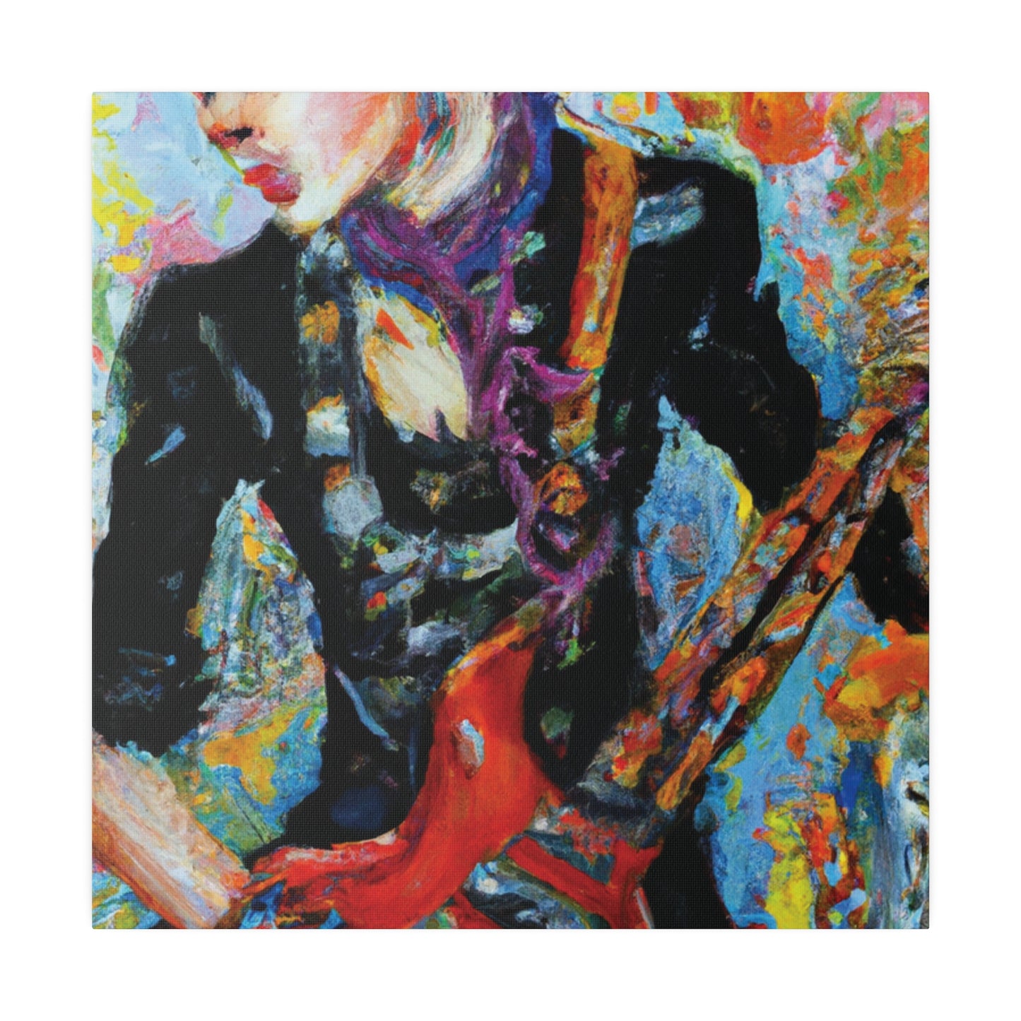 7123G - Rockstar Oil Painting Style Print | Poster | Home Decor | Wall Art | Music Art | Canvas