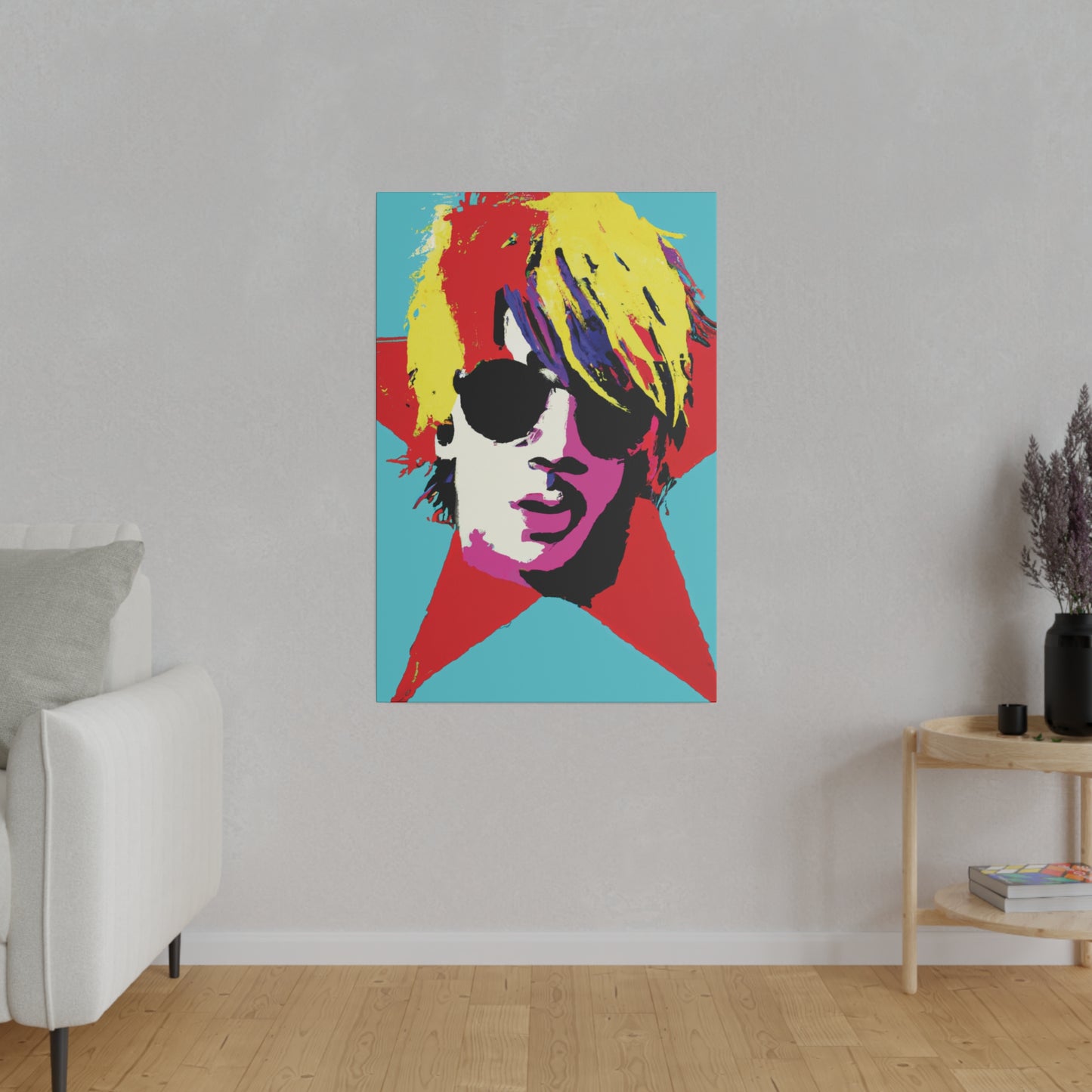 7442Q - Rockstar Painting Print | Face | Abstract | Poster | Home Decor | Wall Art | Music Art | Canvas