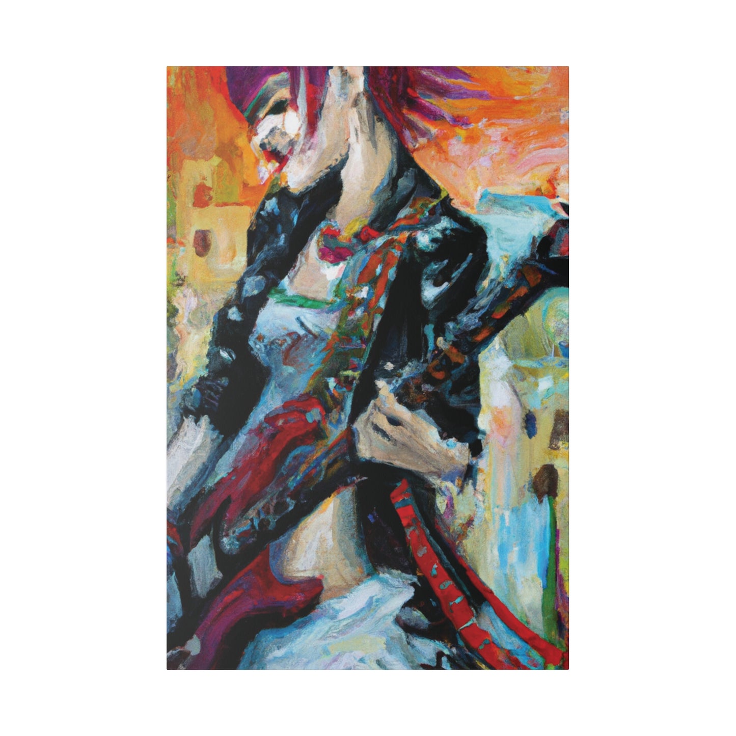 732X - Rockstar Oil Painting Style Print | Poster | Home Decor | Wall Art | Music Art | Canvas