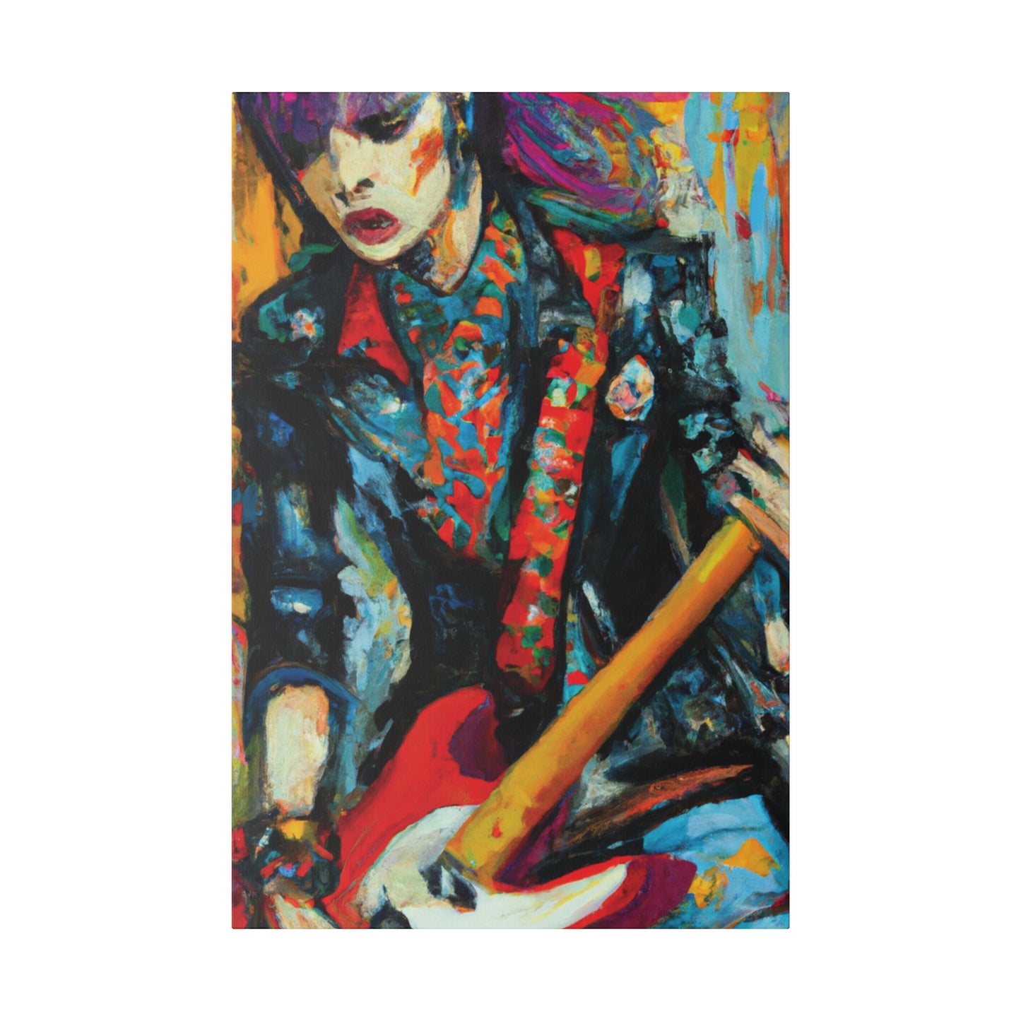 9697B - Rockstar Oil Painting Style Print | Poster | Home Decor | Wall Art | Music Art | Canvas