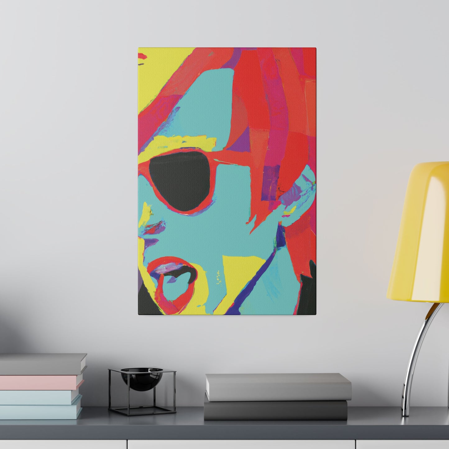 4511A - Rockstar Painting Print | Face | Abstract | Poster | Home Decor | Wall Art | Music Art | Canvas