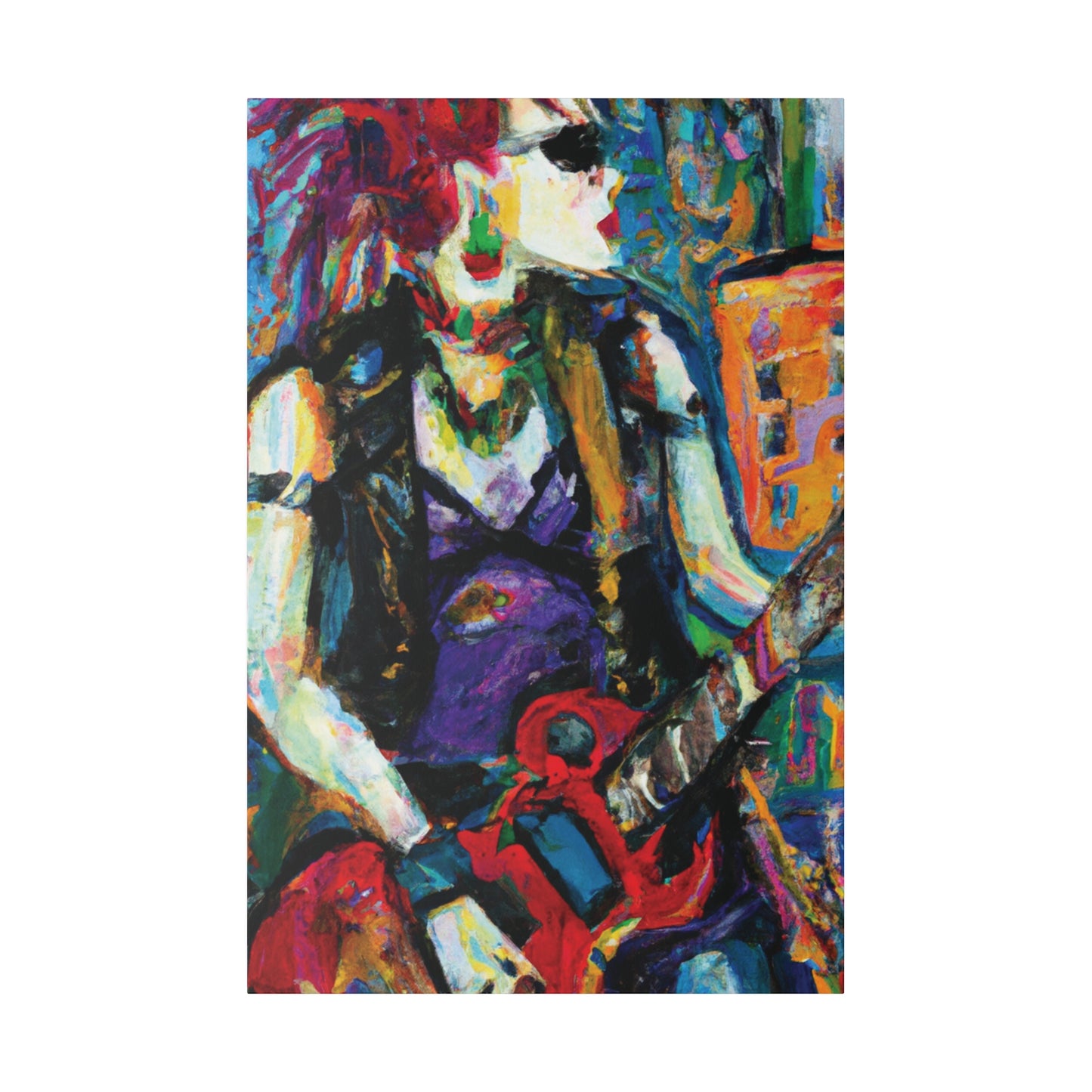 6874R - Rockstar Oil Painting Style Print | Poster | Home Decor | Wall Art | Music Art | Canvas