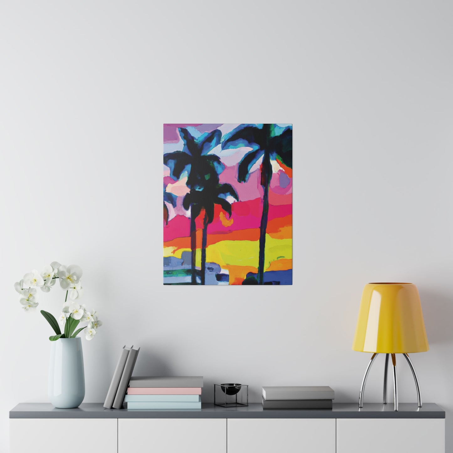 9342C - Miami Beach Sunset Painting Print | Miami | Beach | Sunset | Poster | Home Decor | Wall Art | Canvas