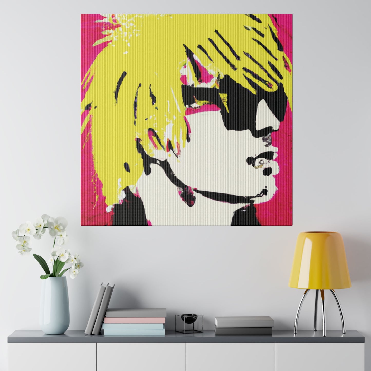 6662A - Rockstar Painting Print | Face | Abstract | Poster | Home Decor | Wall Art | Music Art | Canvas