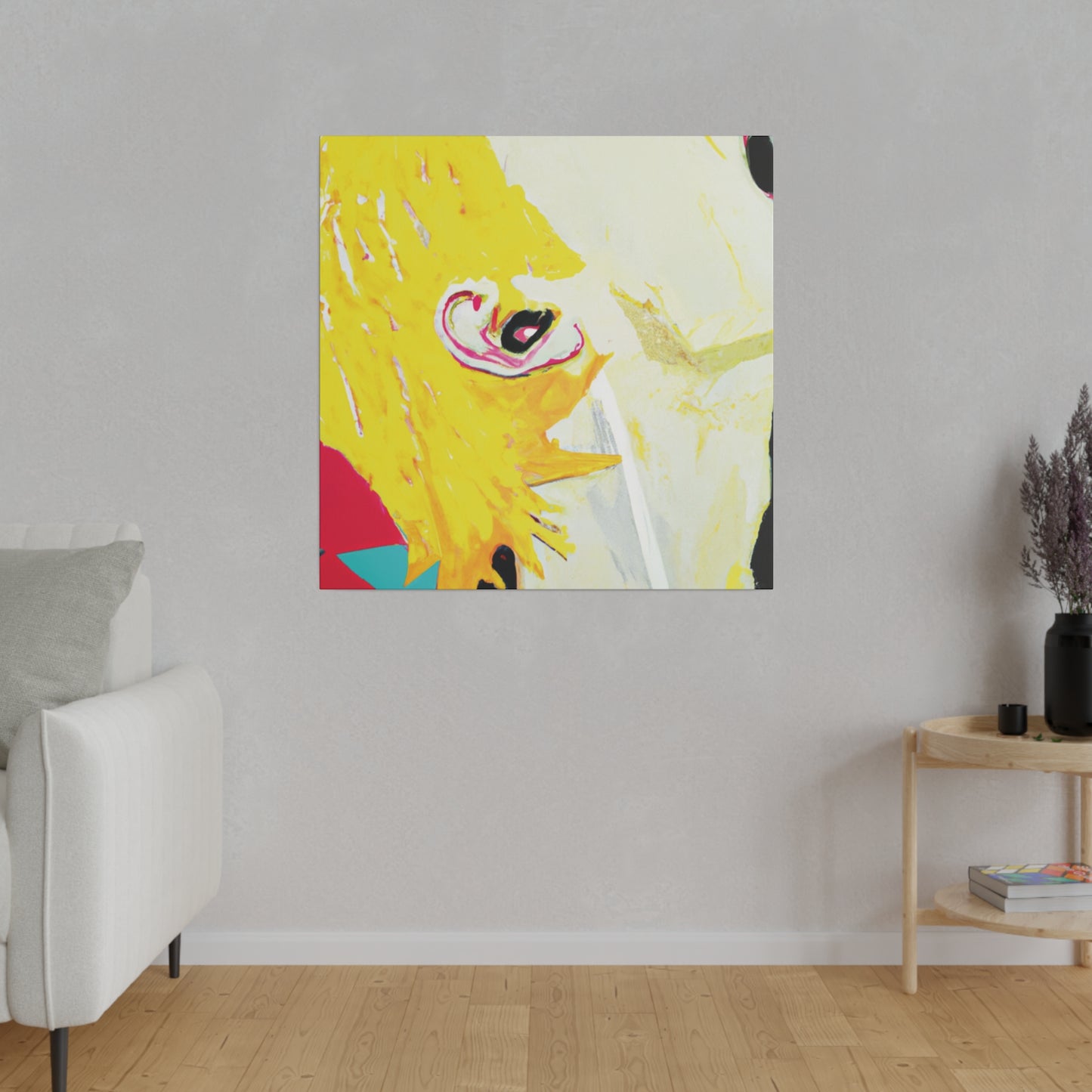 9196M - Rockstar Painting Print | Face | Abstract | Poster | Home Decor | Wall Art | Music Art | Canvas