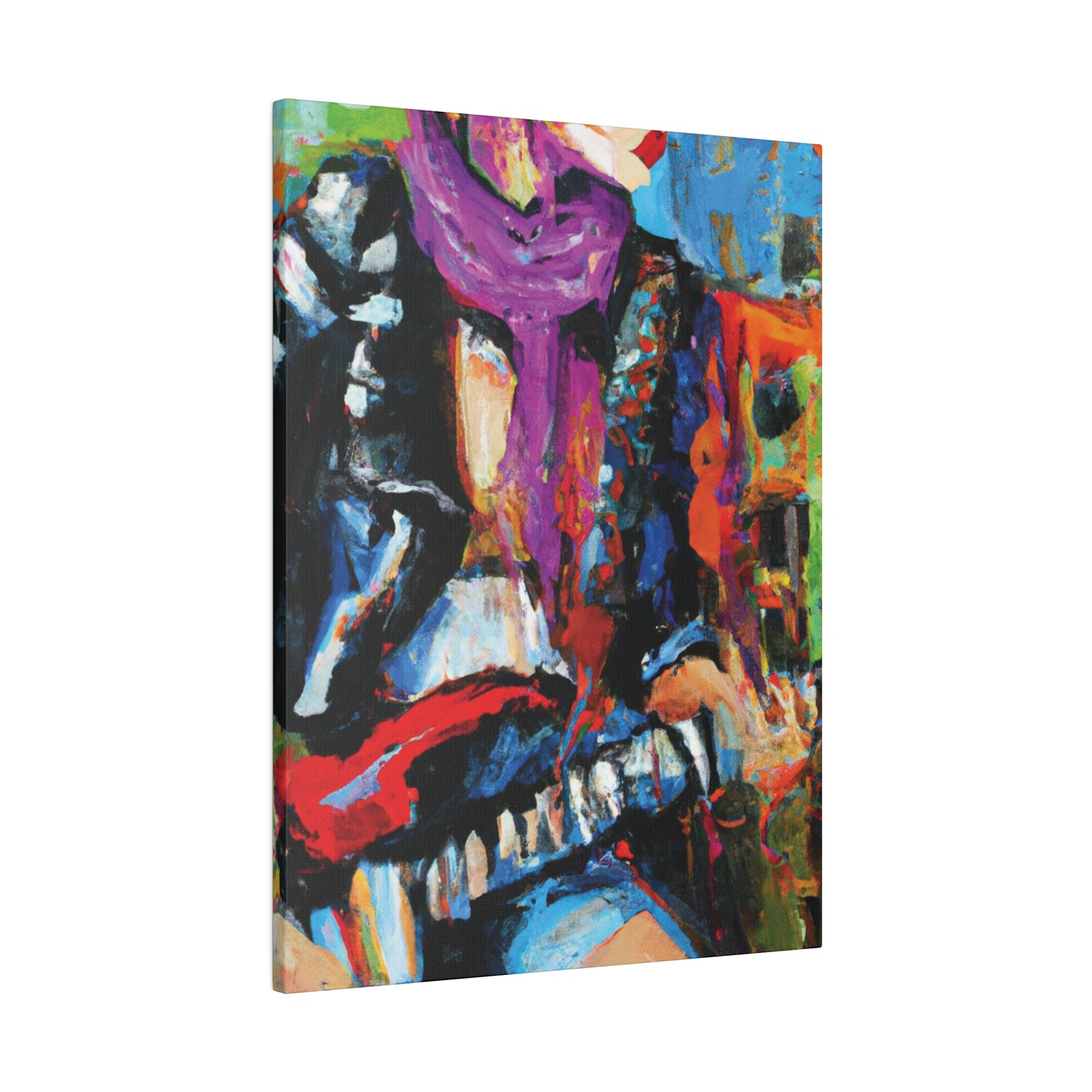 6696F - Rockstar Oil Painting Style Print | Poster | Home Decor | Wall Art | Music Art | Canvas