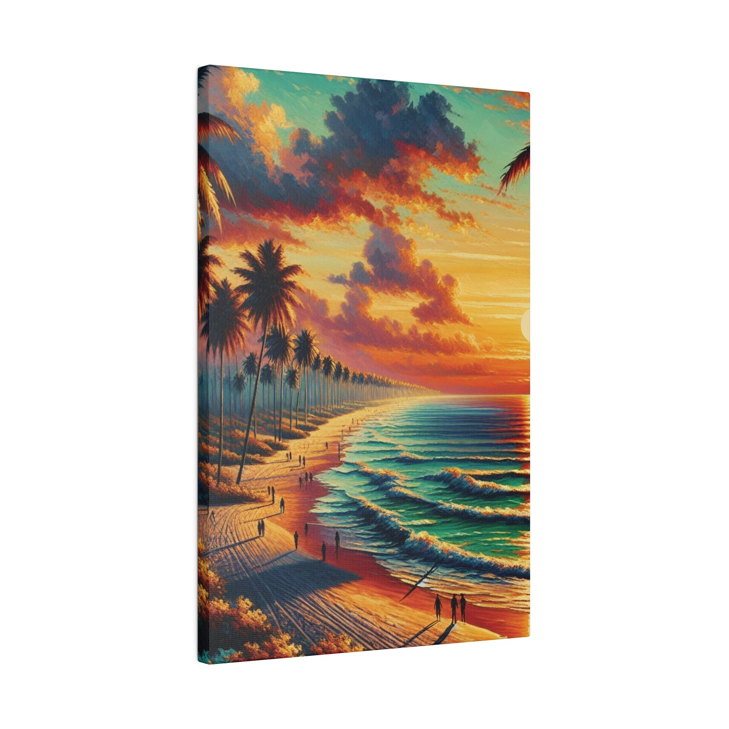 4832K - miami beach art, sunset background, ocean art work, beach art work, sunset designs, miami beach painting, miami beach print