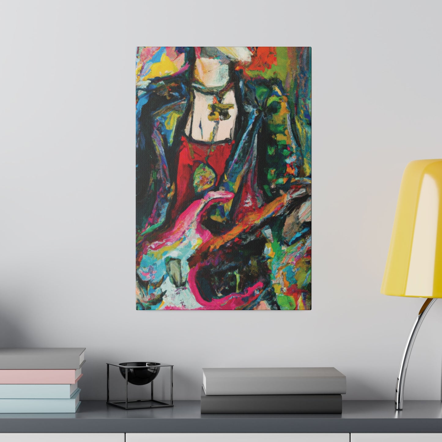 4558Z - Rockstar Oil Painting Style Print | Poster | Home Decor | Wall Art | Music Art | Canvas