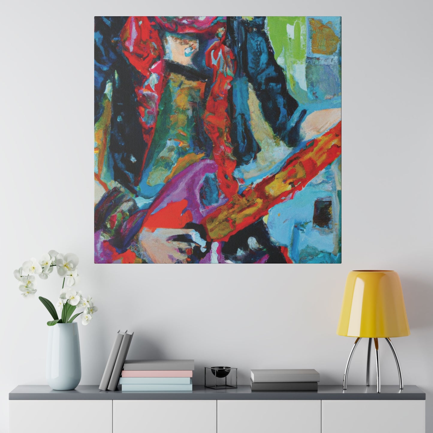 4286K - Rockstar Oil Painting Style Print | Poster | Home Decor | Wall Art | Music Art | Canvas