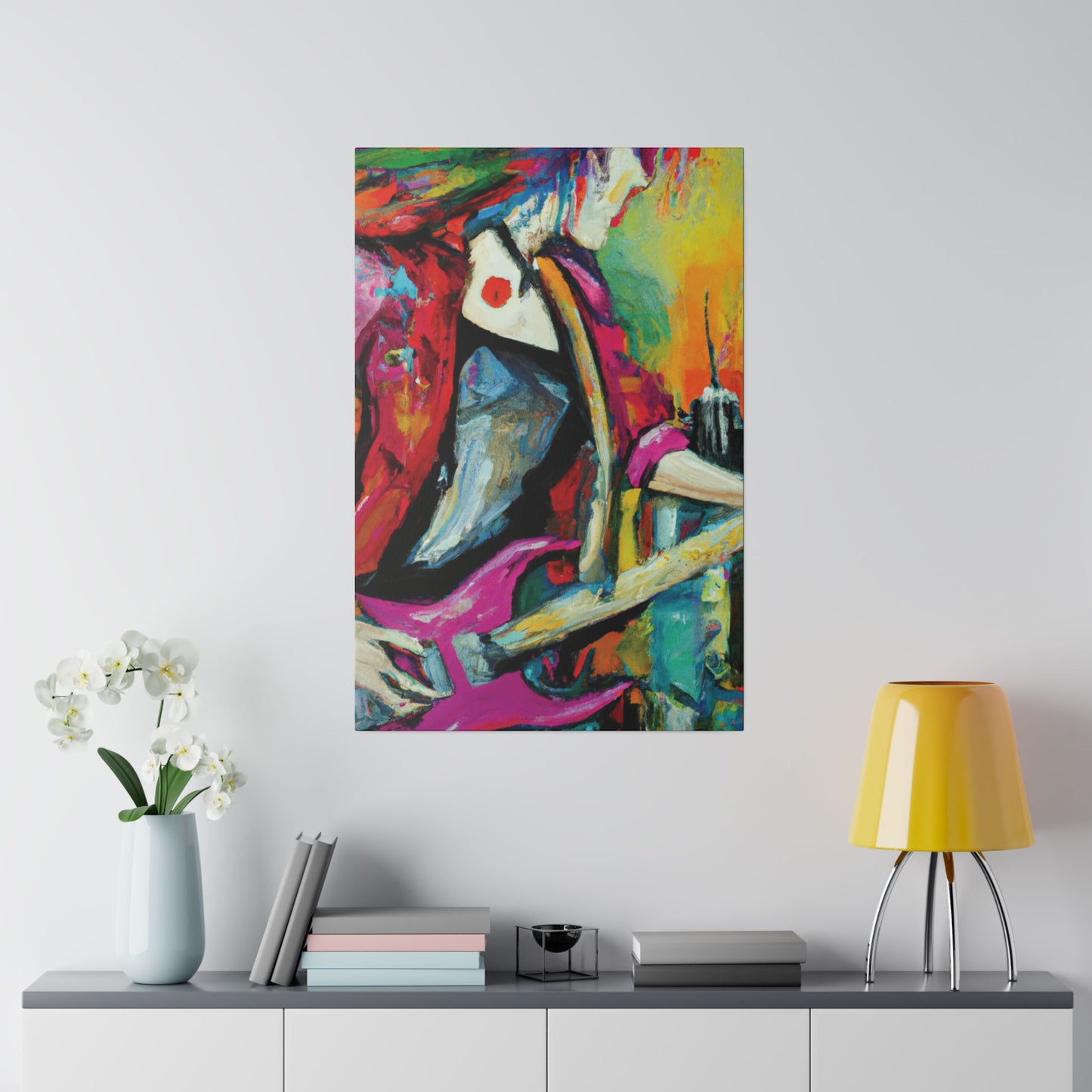 6731X - Rockstar Oil Painting Style Print | Poster | Home Decor | Wall Art | Music Art | Canvas