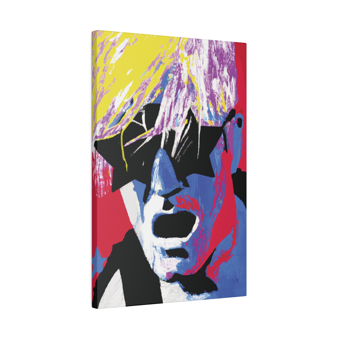 4837X - Rockstar Painting Print | Face | Abstract | Poster | Home Decor | Wall Art | Music Art | Canvas