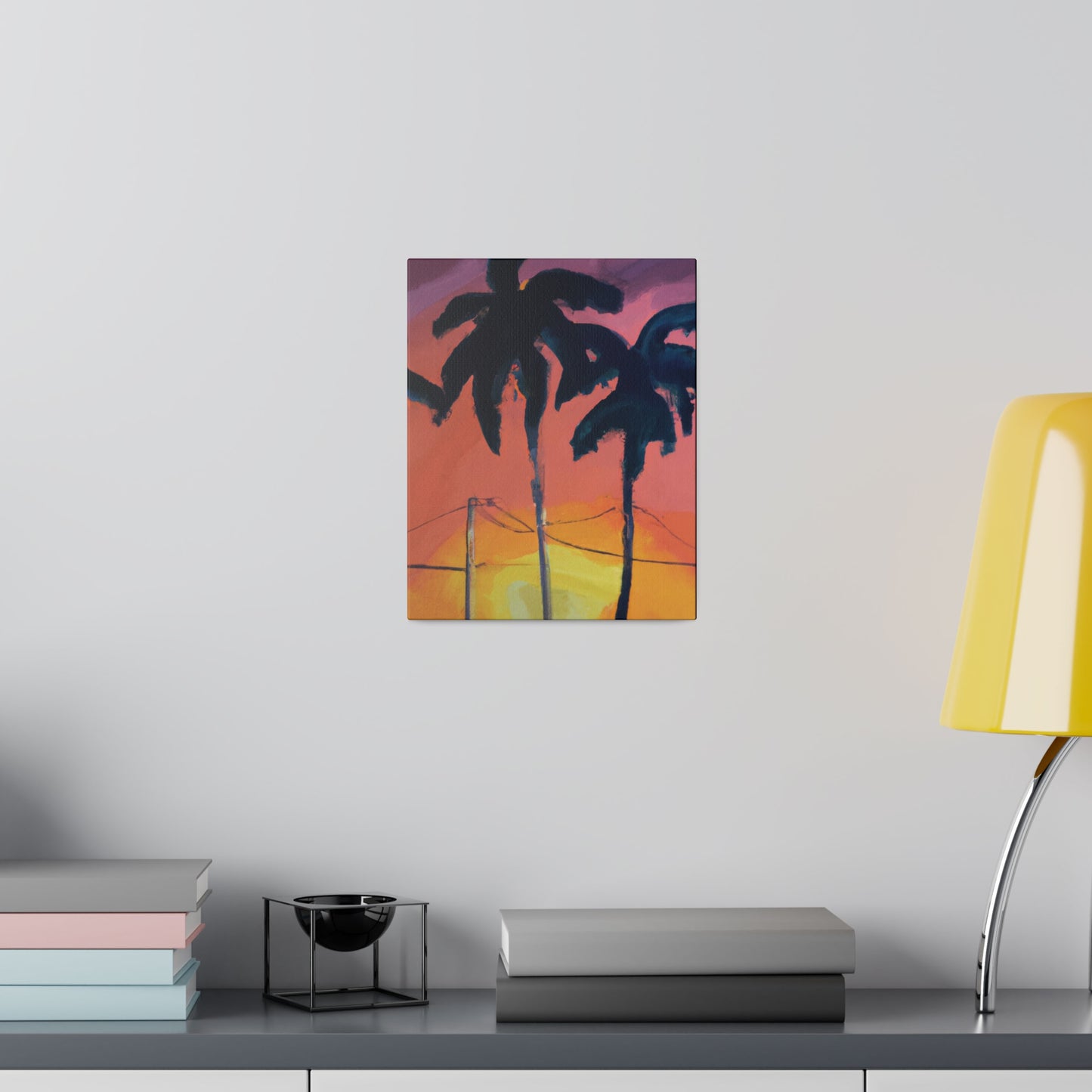 2524F - Miami Beach Sunset Painting Print | Miami | Beach | Sunset | Poster | Home Decor | Wall Art | Canvas