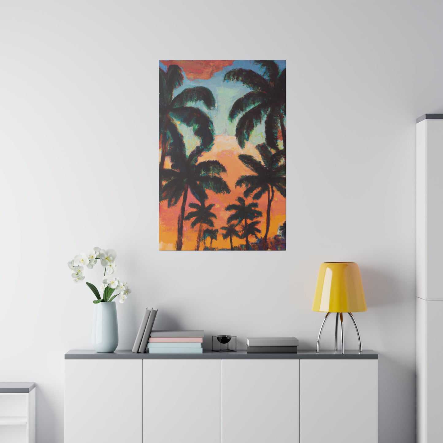 2854A - Miami Beach Sunset Painting Print | Miami | Beach | Sunset | Poster | Home Decor | Wall Art | Canvas