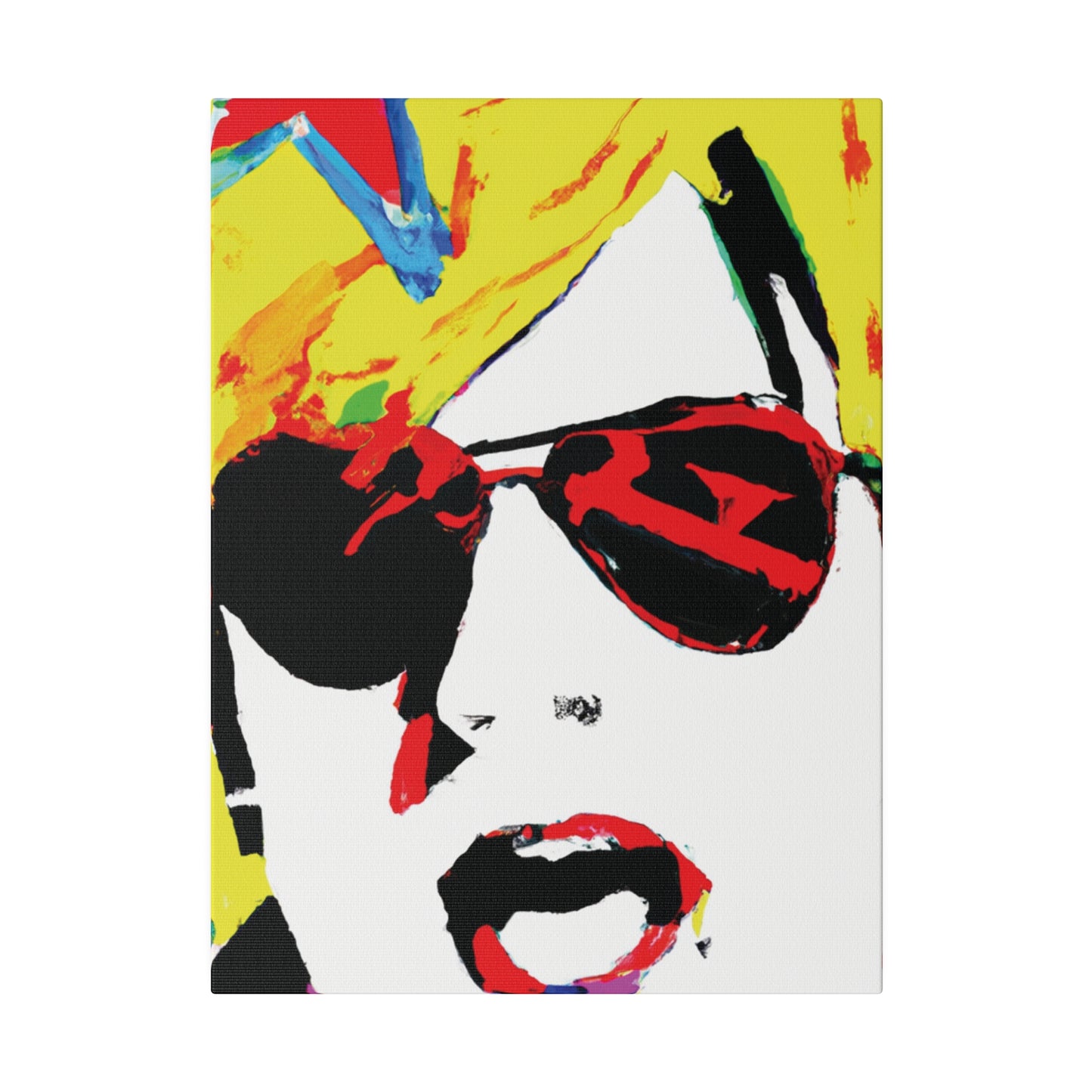 7931Q - Rockstar Painting Print | Face | Abstract | Poster | Home Decor | Wall Art | Music Art | Canvas