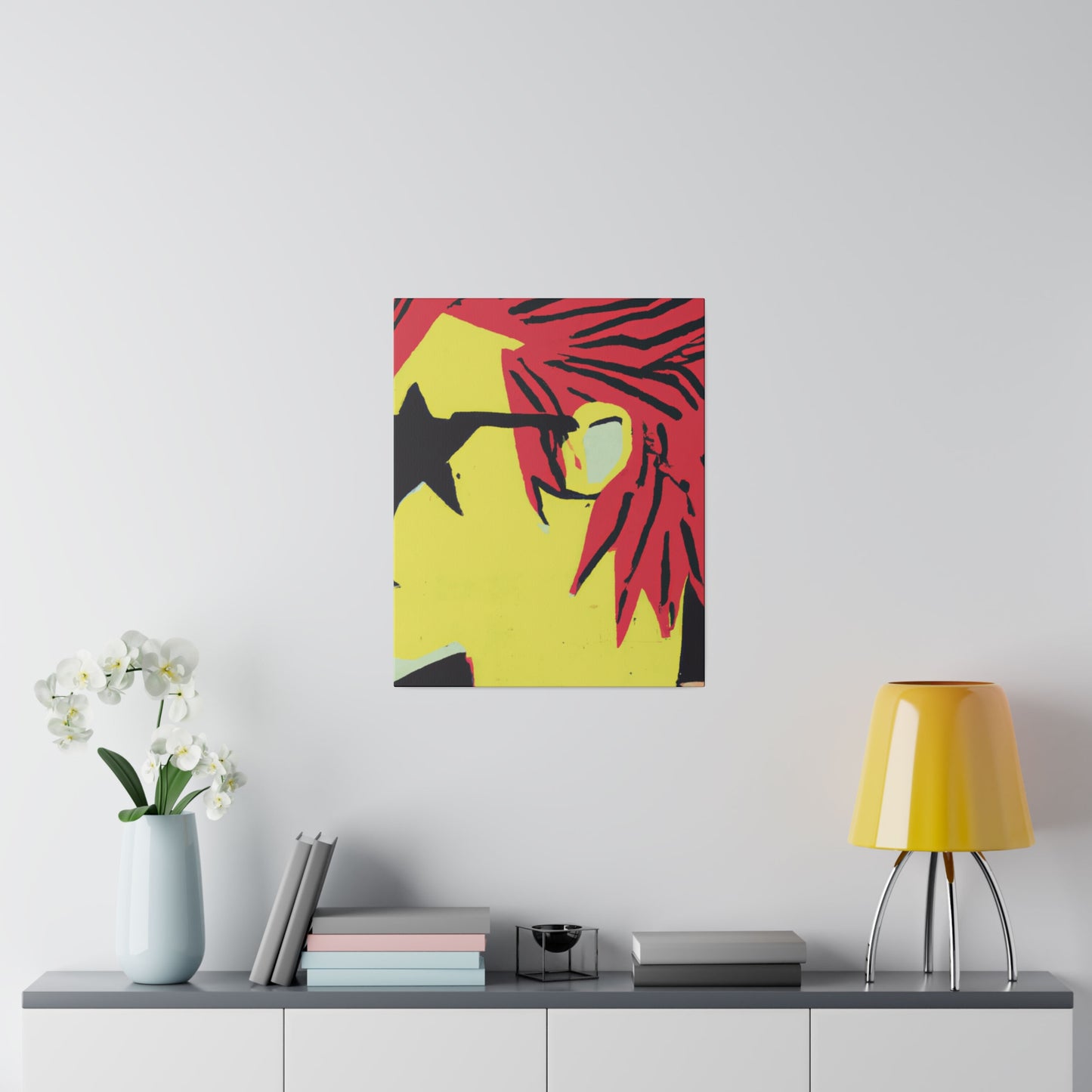 2724Q - Rockstar Painting Print | Face | Abstract | Poster | Home Decor | Wall Art | Music Art | Canvas