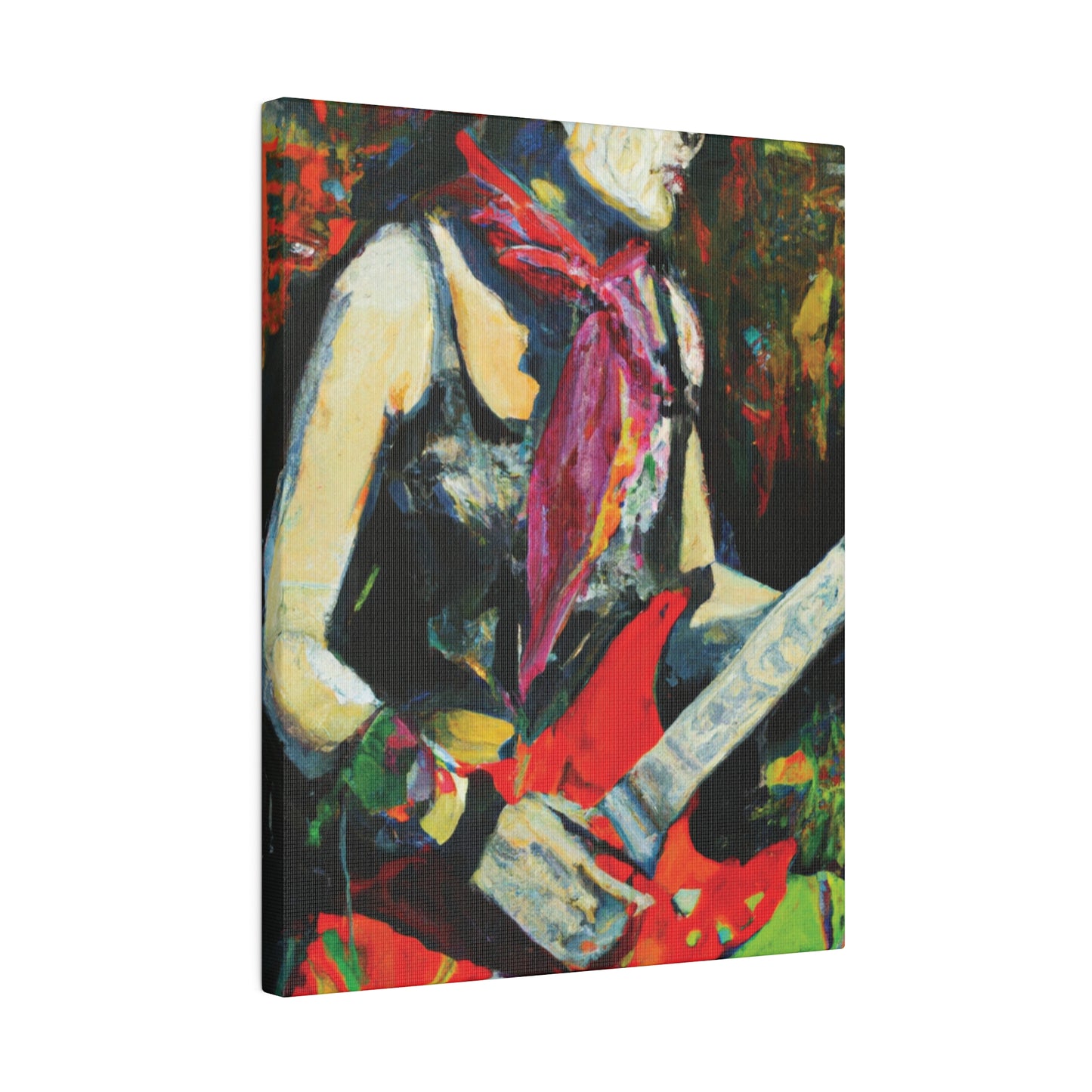 7203Q - Rockstar Oil Painting Style Print | Poster | Home Decor | Wall Art | Music Art | Canvas