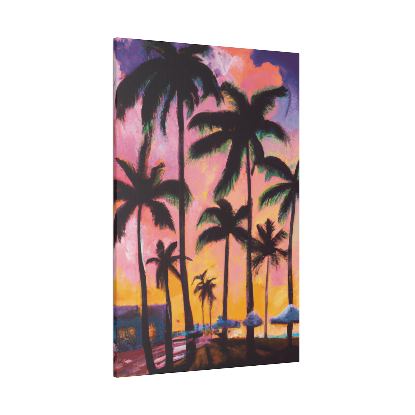 7524X - Miami Beach Sunset Painting Print | Miami | Beach | Sunset | Poster | Home Decor | Wall Art | Canvas