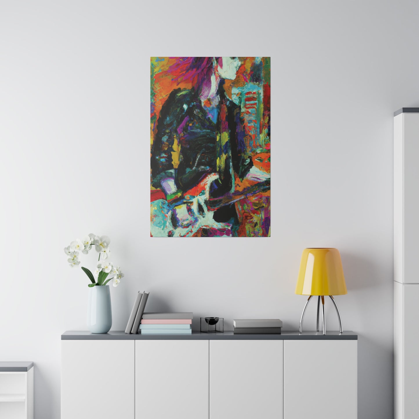 8673Z - Rockstar Oil Painting Style Print | Poster | Home Decor | Wall Art | Music Art | Canvas