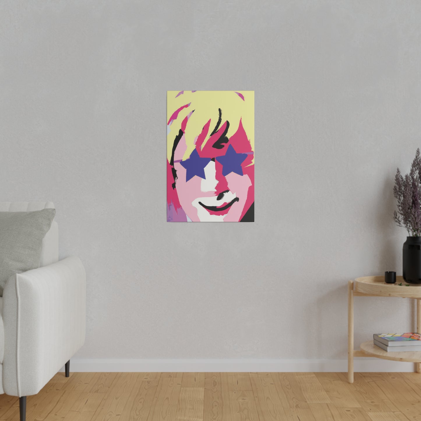 3558K - Rockstar Painting Print | Face | Abstract | Poster | Home Decor | Wall Art | Music Art | Canvas