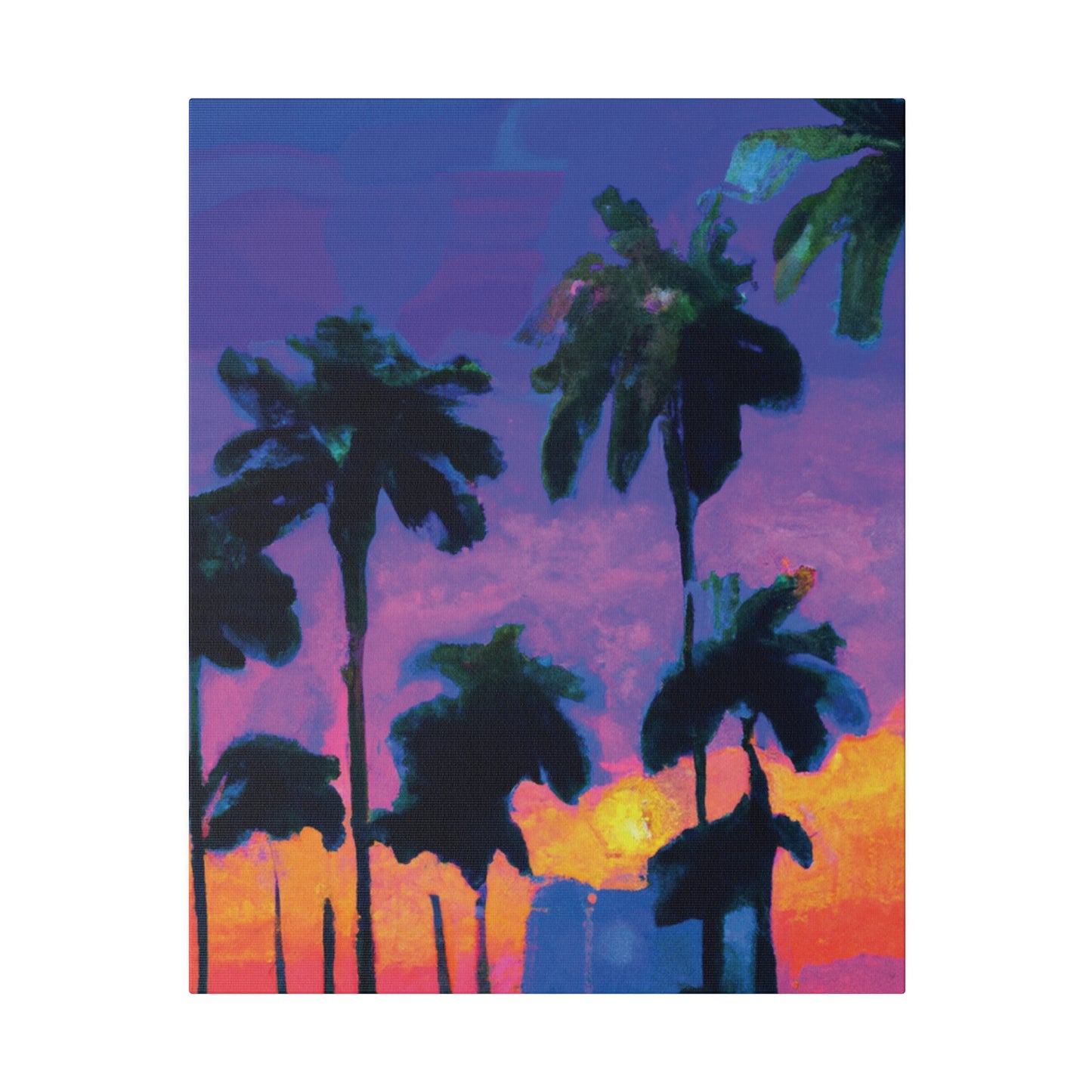 9232V - Miami Beach Sunset Painting Print | Miami | Beach | Sunset | Poster | Home Decor | Wall Art | Canvas