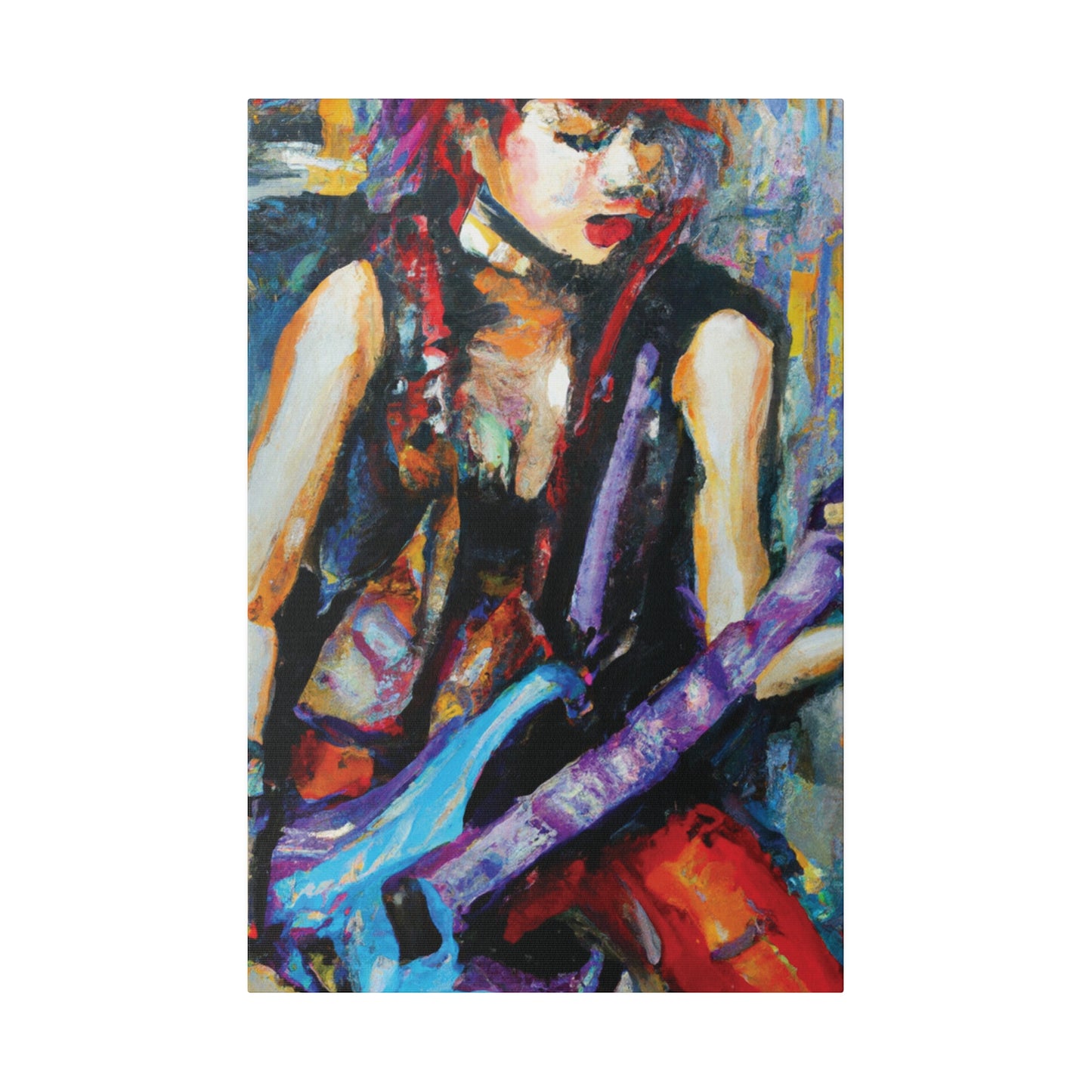 6251Z - Rockstar Oil Painting Style Print | Poster | Home Decor | Wall Art | Music Art | Canvas