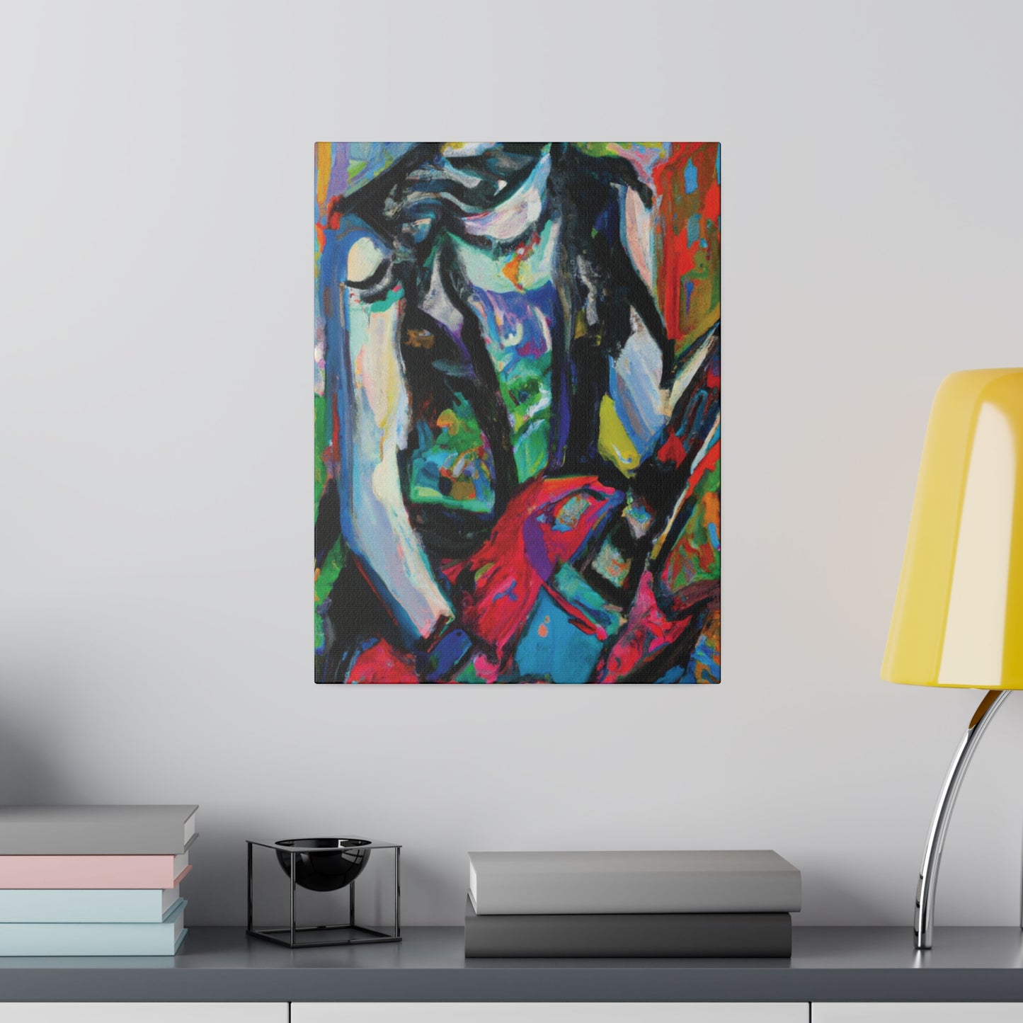 7129F - Rockstar Oil Painting Style Print | Poster | Home Decor | Wall Art | Music Art | Canvas