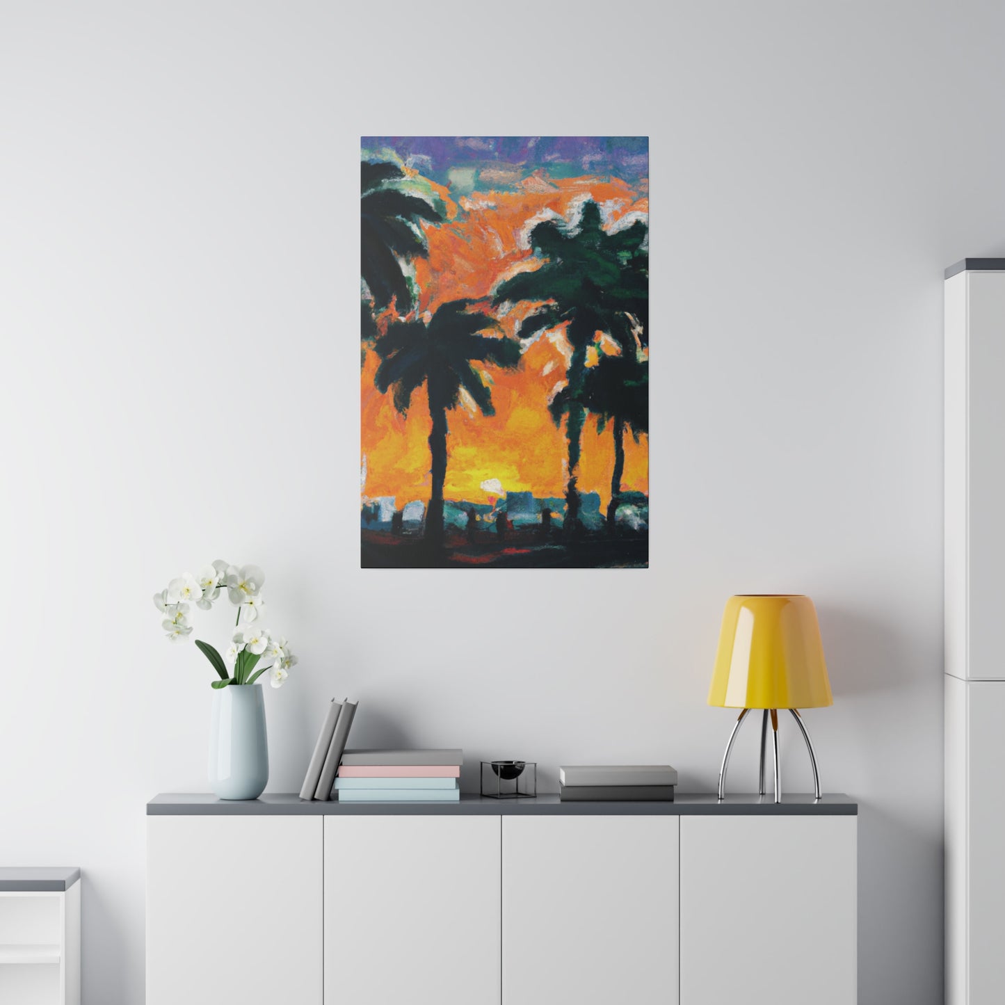 9571T - Miami Beach Sunset Painting Print | Miami | Beach | Sunset | Poster | Home Decor | Wall Art | Canvas