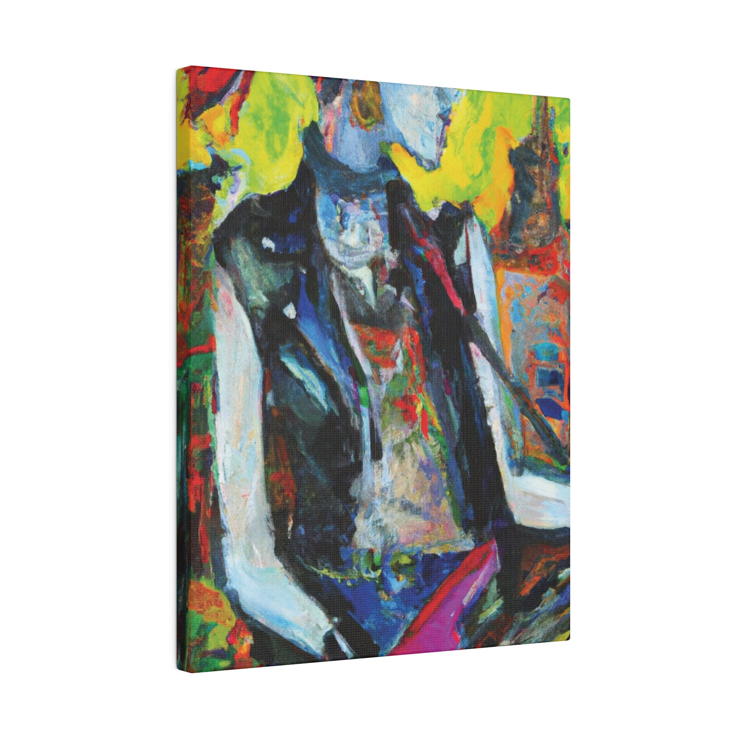 7349W - Rockstar Oil Painting Style Print | Poster | Home Decor | Wall Art | Music Art | Canvas