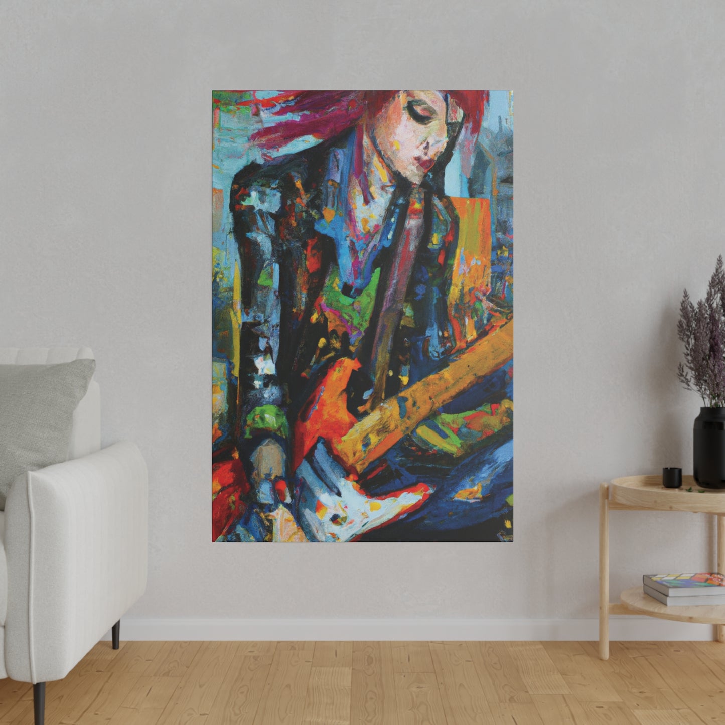 7893K - Rockstar Oil Painting Style Print | Poster | Home Decor | Wall Art | Music Art | Canvas