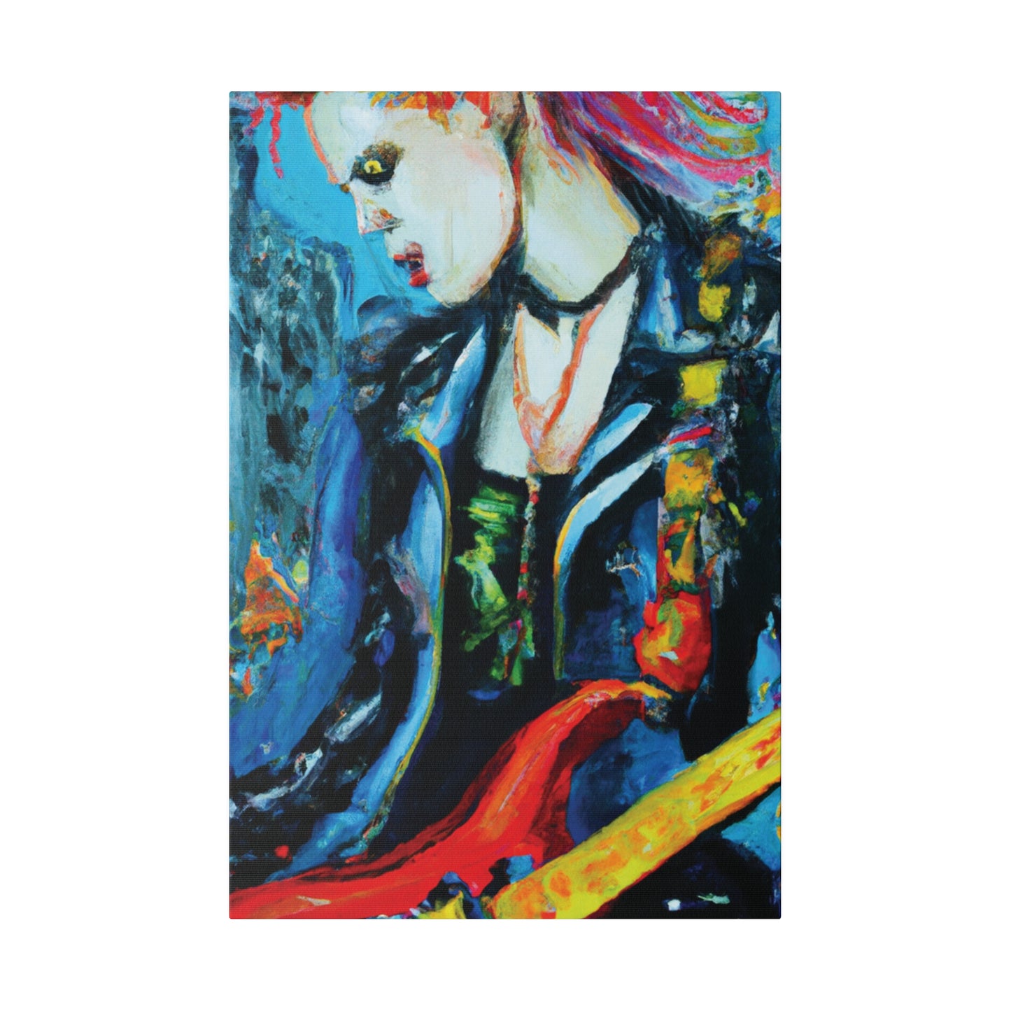 8900A - Rockstar Oil Painting Style Print | Poster | Home Decor | Wall Art | Music Art | Canvas