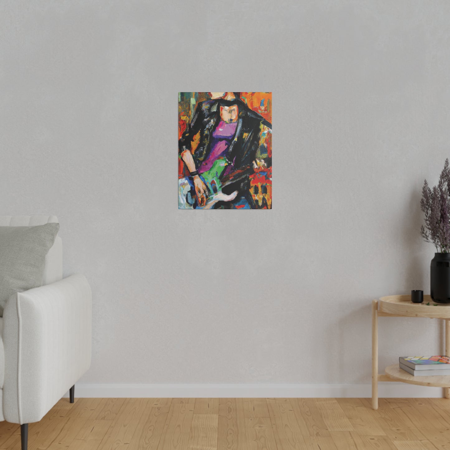 4895R - Rockstar Oil Painting Style Print | Poster | Home Decor | Wall Art | Music Art | Canvas