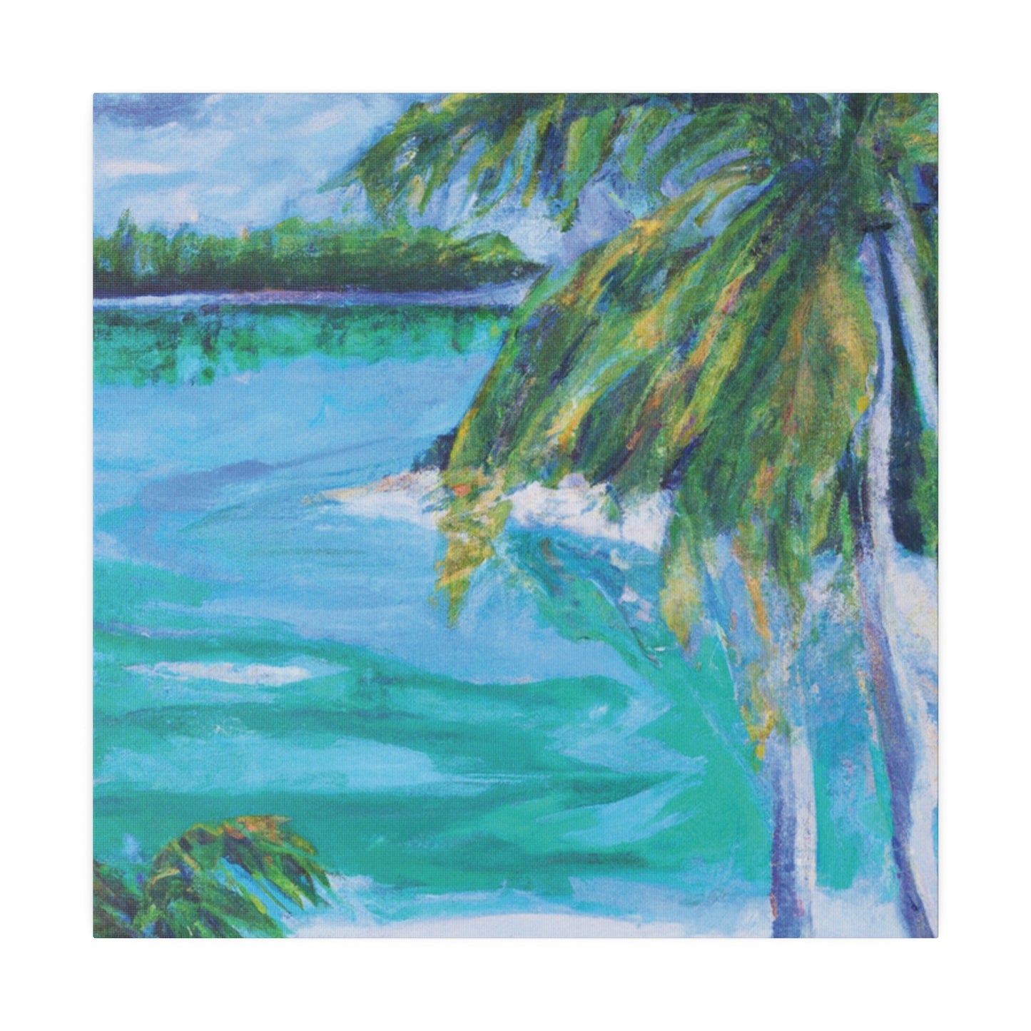 8721Q - Bahamas Ocean Painting Print | Bahamas | Ocean | Beach | Poster | Home Decor | Wall Art | Canvas