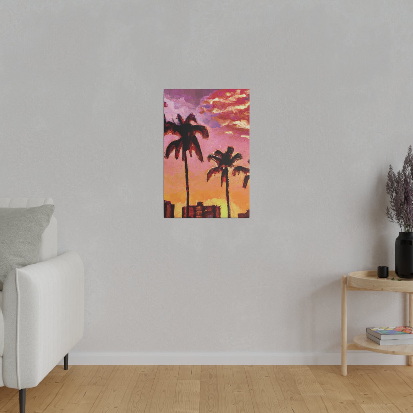 7485A - Miami Beach Sunset Painting Print | Miami | Beach | Sunset | Poster | Home Decor | Wall Art | Canvas