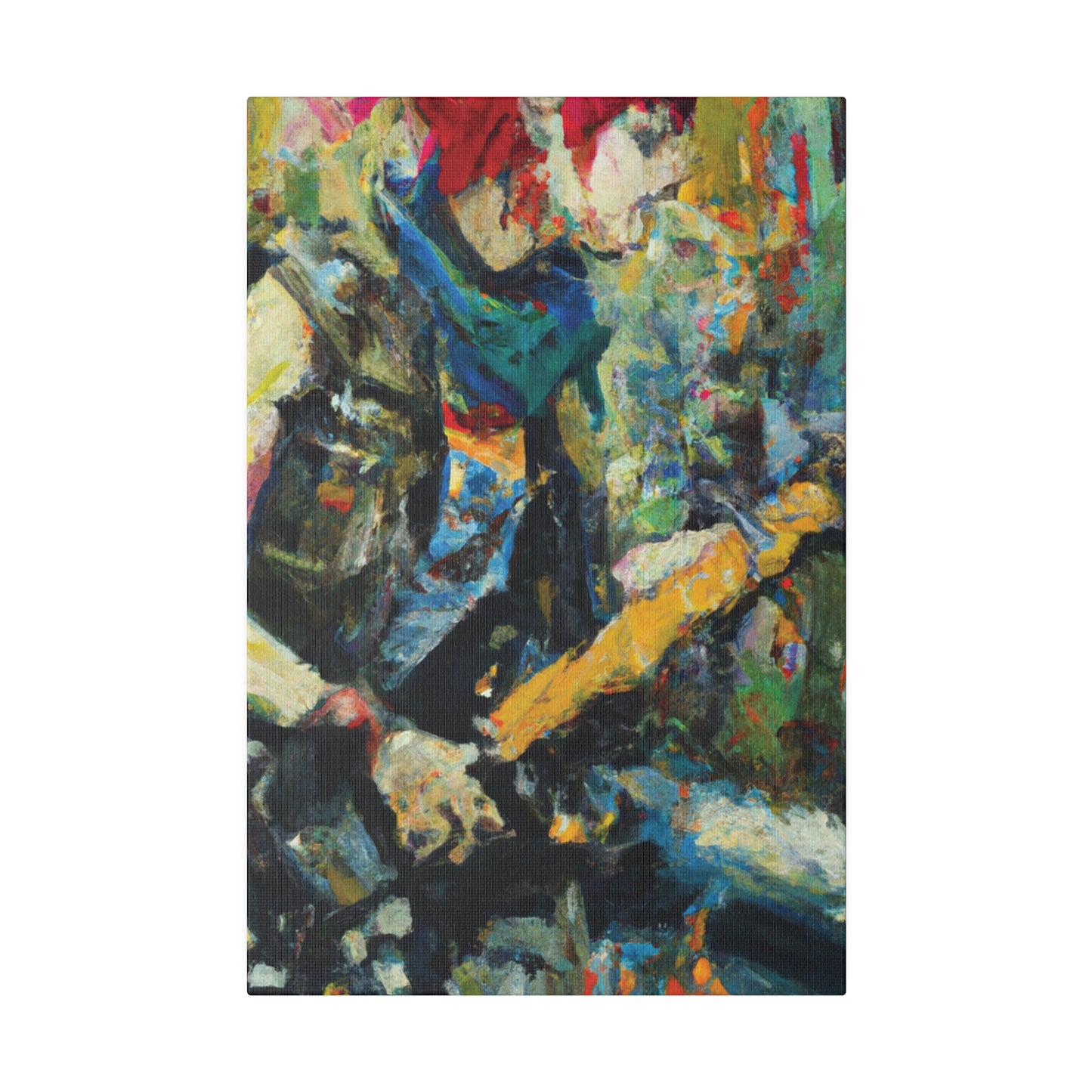 3758W - Rockstar Oil Painting Style Print | Poster | Home Decor | Wall Art | Music Art | Canvas