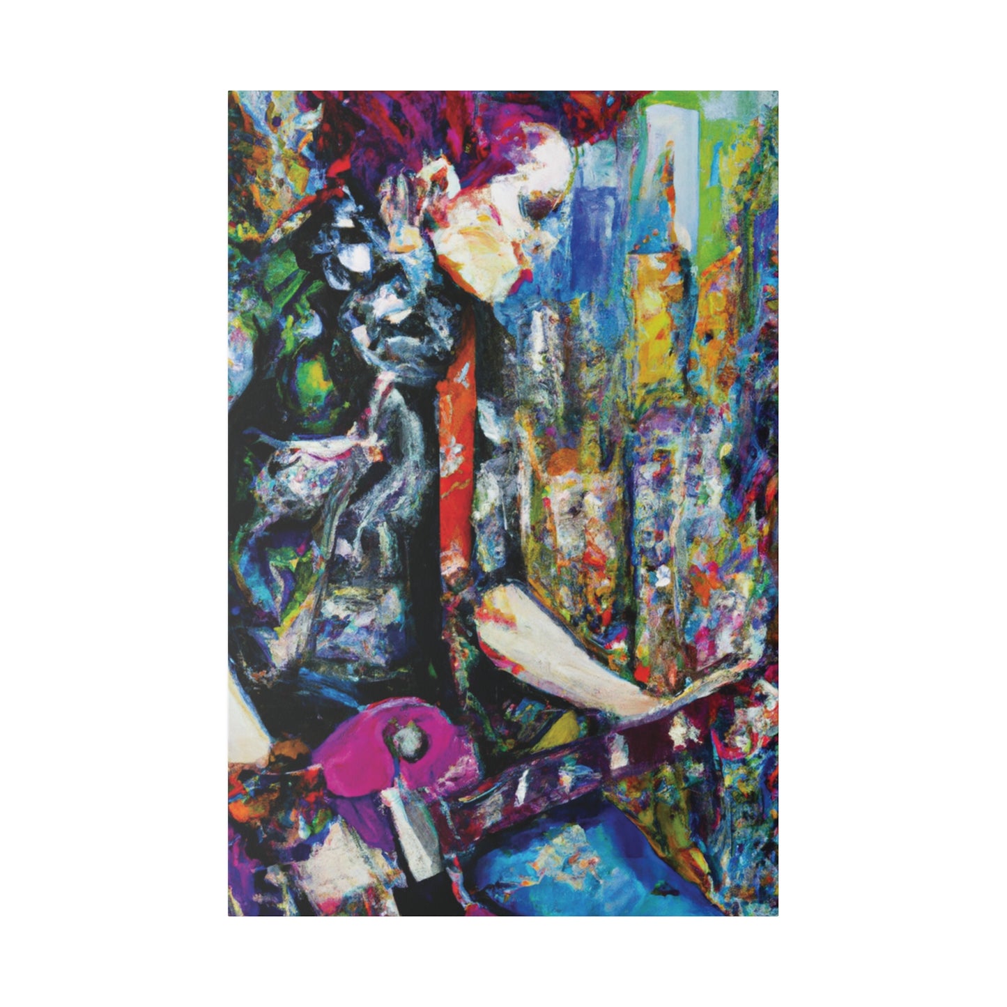 4329G - Rockstar Oil Painting Style Print | Poster | Home Decor | Wall Art | Music Art | Canvas