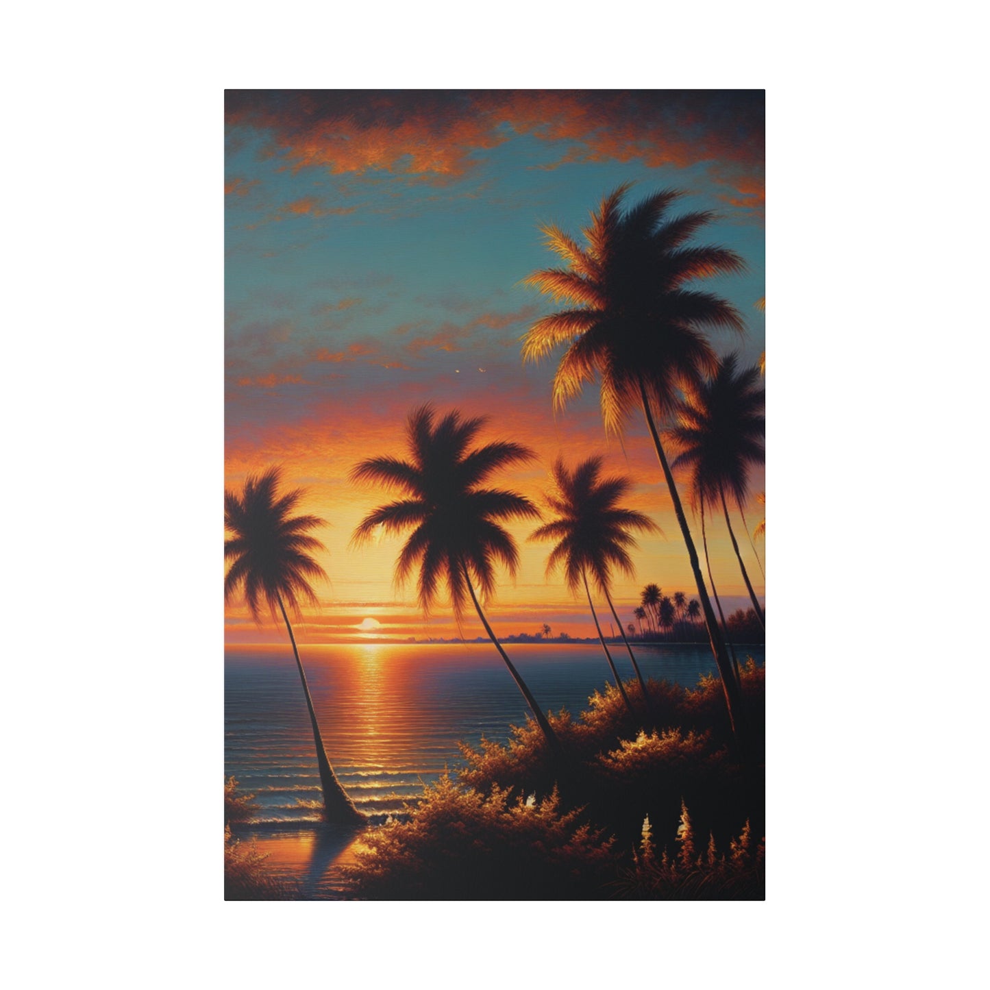 7485J - miami beach art, sunset background, ocean art work, beach art work, sunset designs, miami beach painting, miami beach print