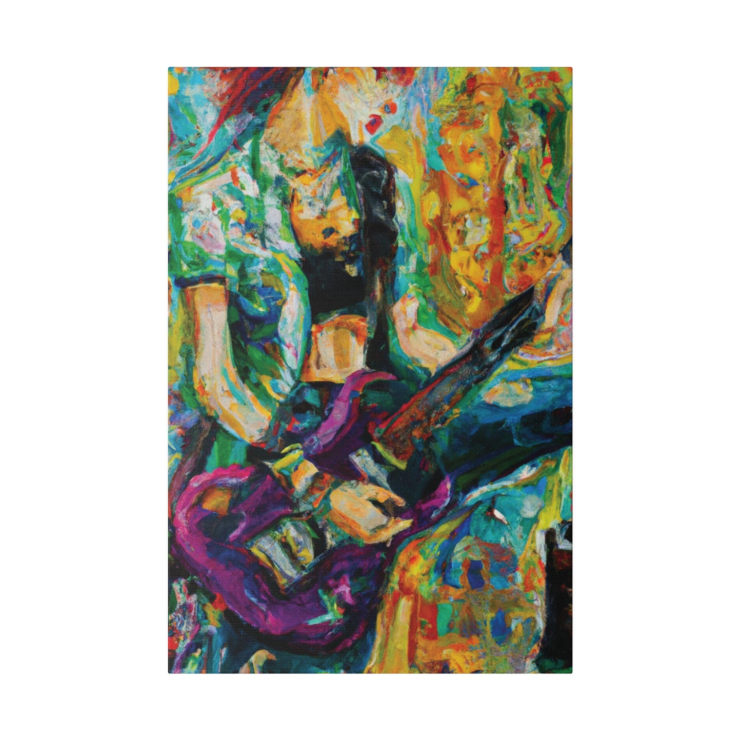 7362Z - Rockstar Oil Painting Style Print | Poster | Home Decor | Wall Art | Music Art | Canvas