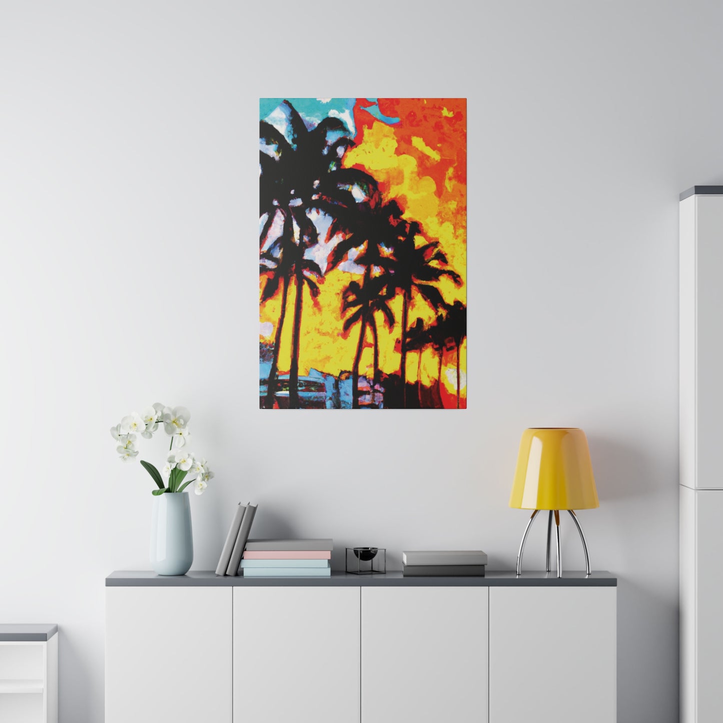 7248Q - Miami Beach Sunset Painting Print | Miami | Beach | Sunset | Poster | Home Decor | Wall Art | Canvas