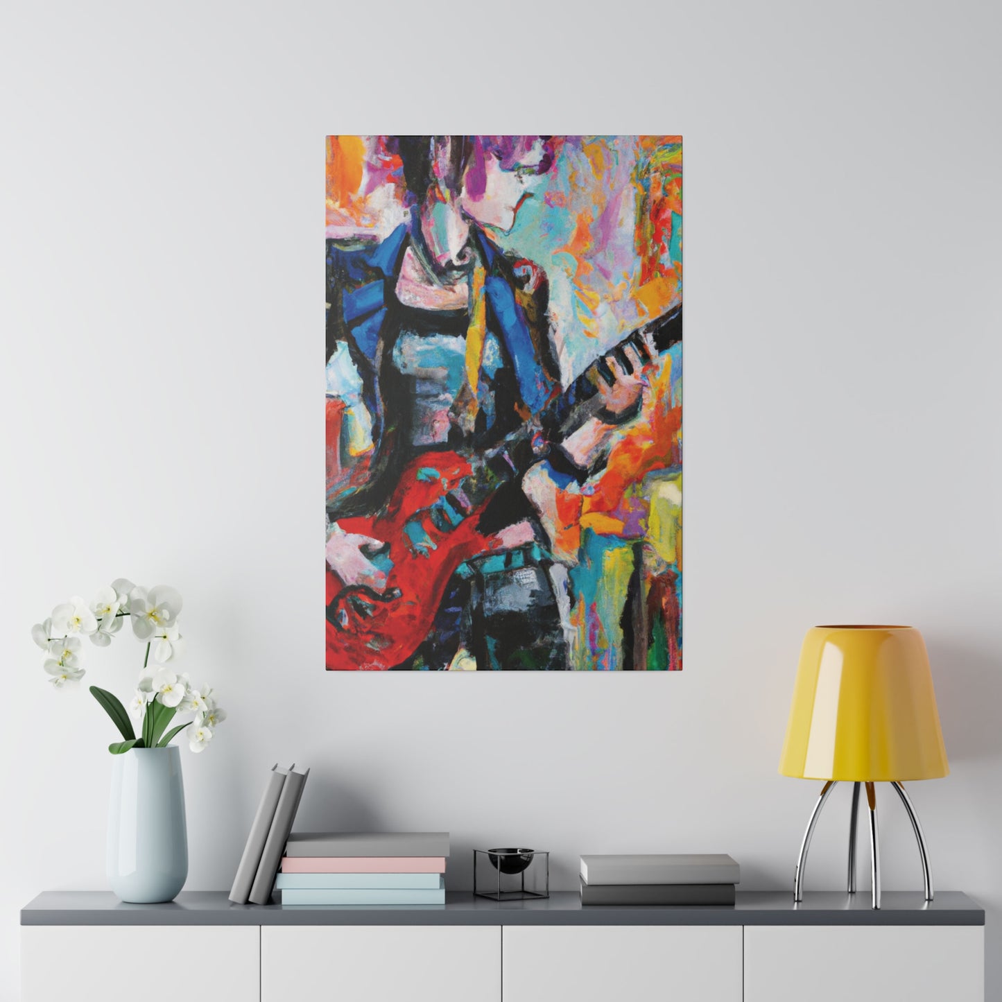 3278V - Rockstar Oil Painting Style Print | Poster | Home Decor | Wall Art | Music Art | Canvas