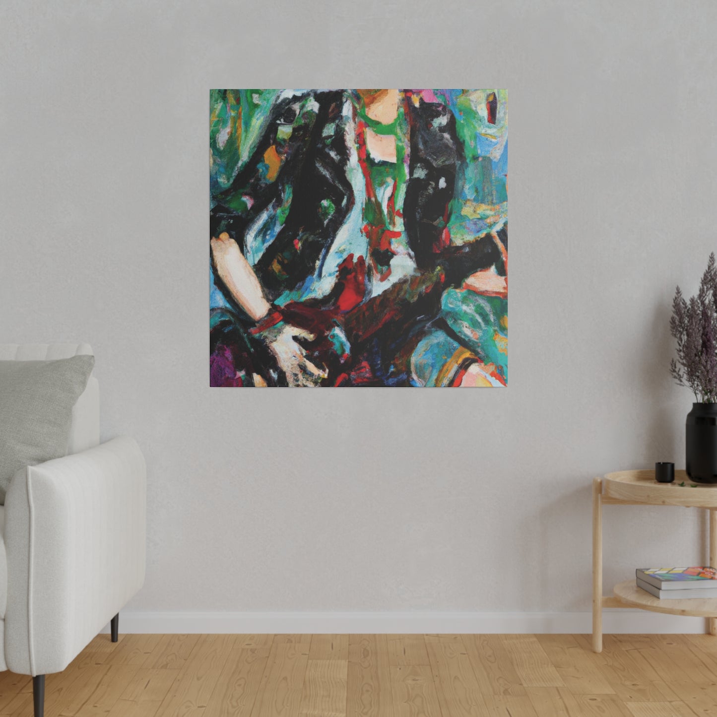 6789Z - Rockstar Oil Painting Style Print | Poster | Home Decor | Wall Art | Music Art | Canvas