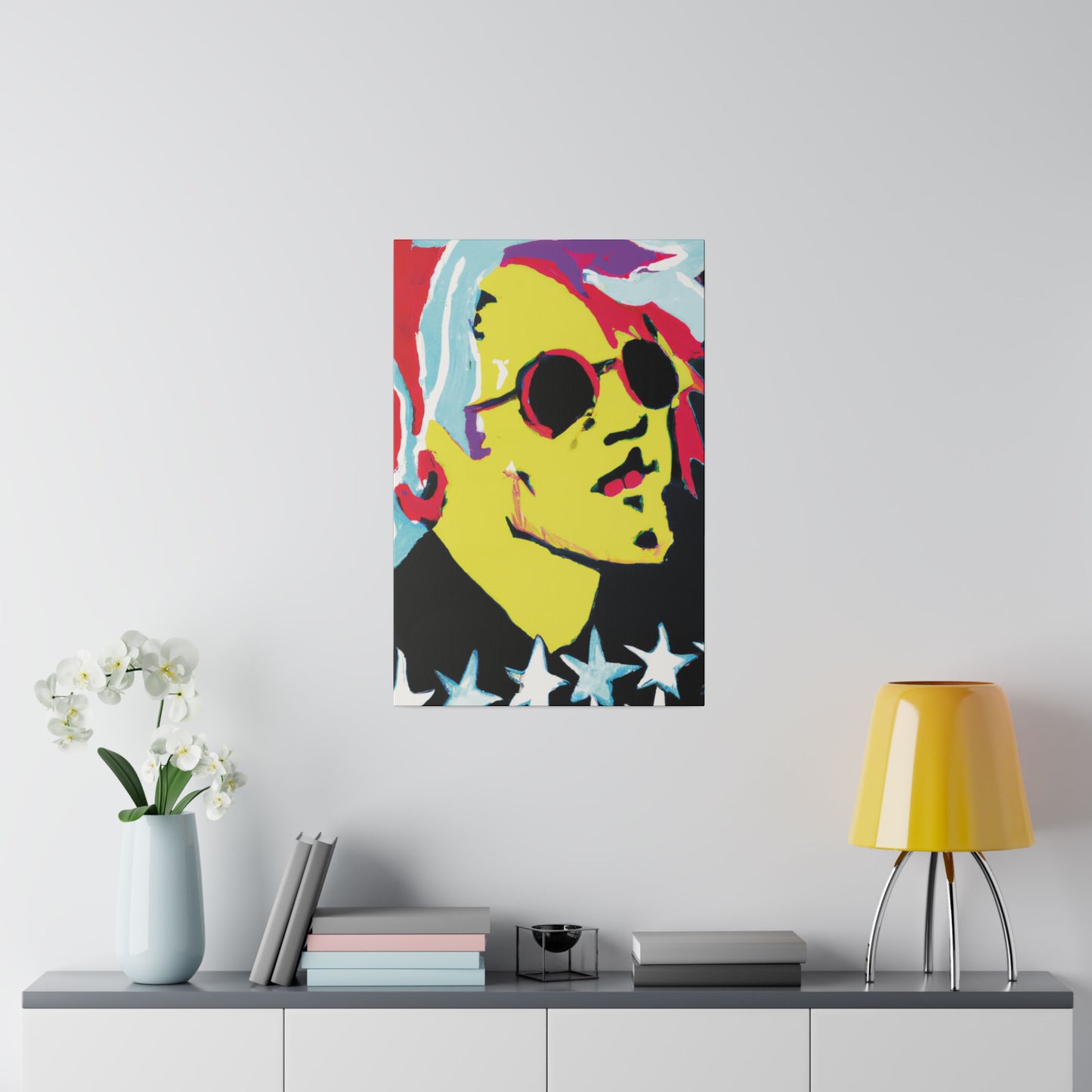 6475K - Rockstar Painting Print | Face | Abstract | Poster | Home Decor | Wall Art | Music Art | Canvas