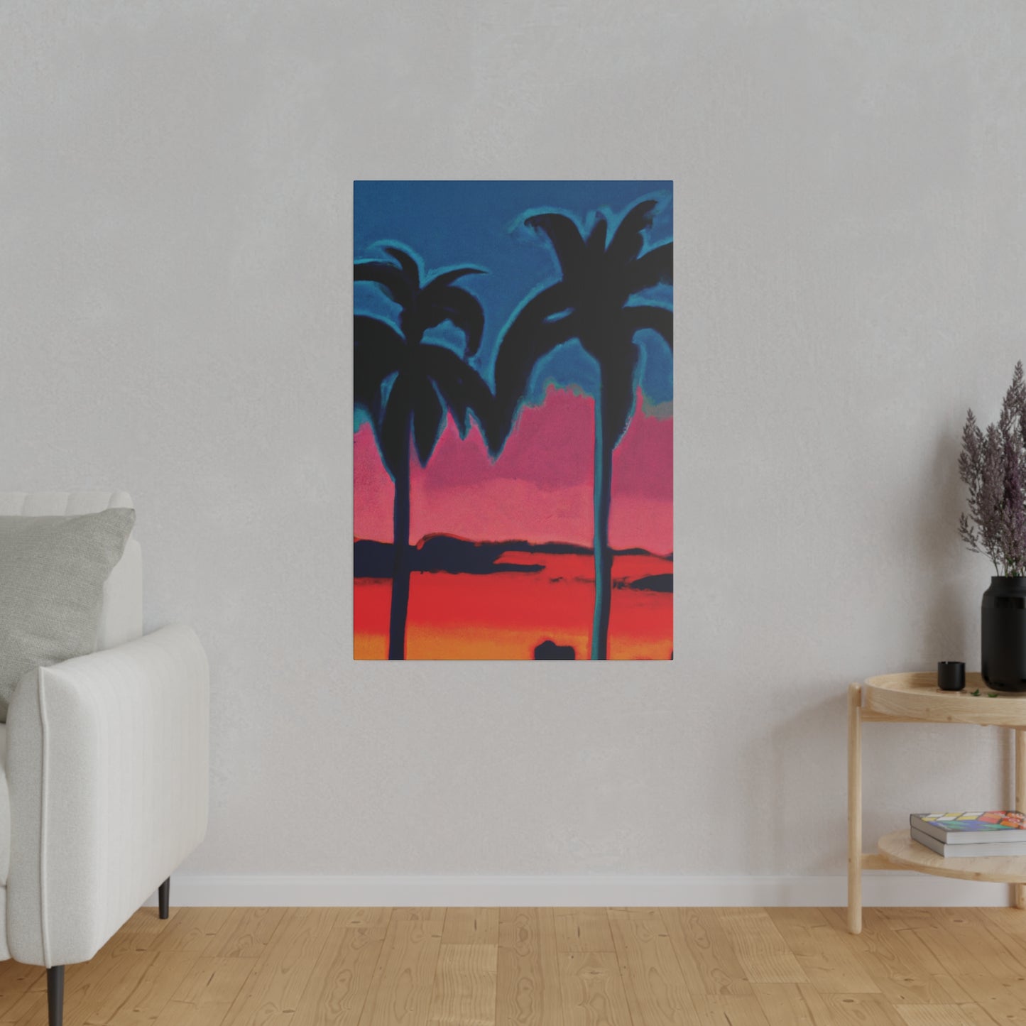 2545B - Miami Beach Sunset Painting Print | Miami | Beach | Sunset | Poster | Home Decor | Wall Art | Canvas