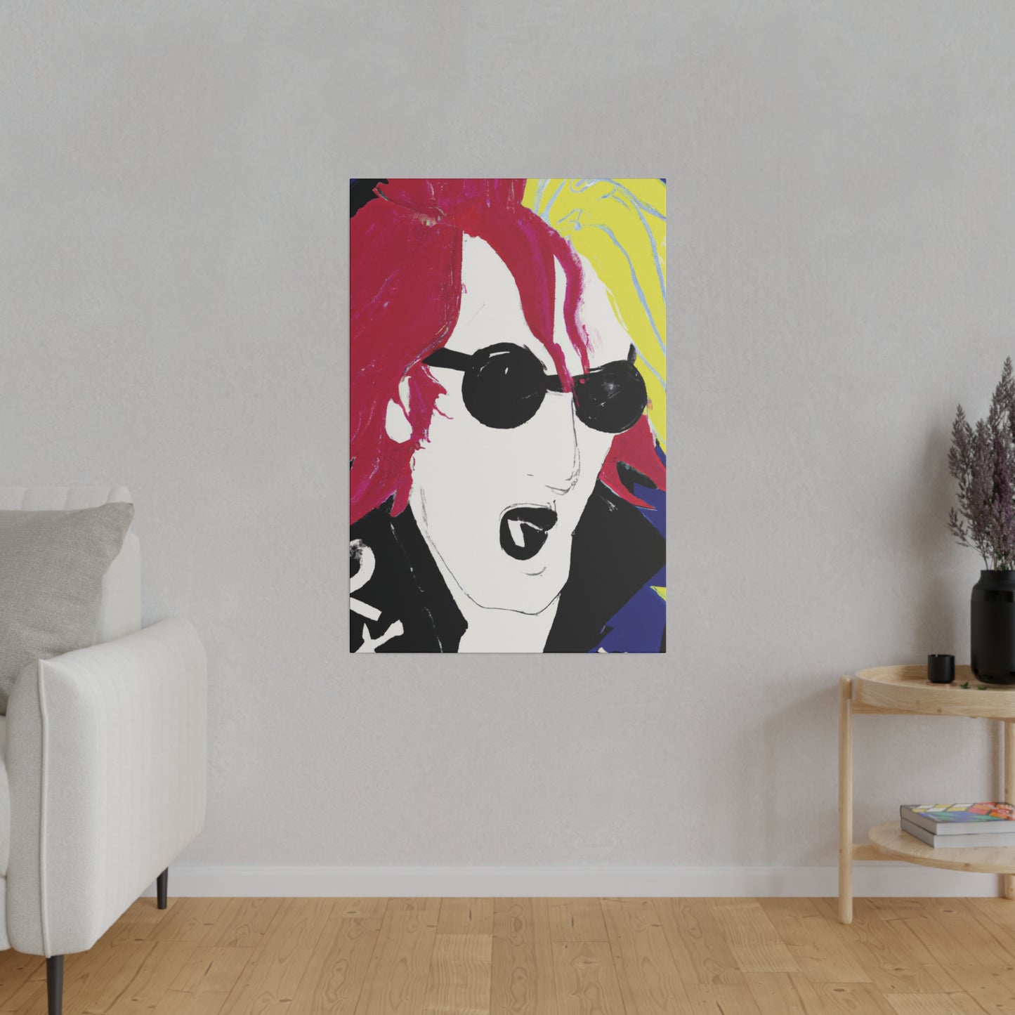 6485Q - Rockstar Painting Print | Face | Abstract | Poster | Home Decor | Wall Art | Music Art | Canvas