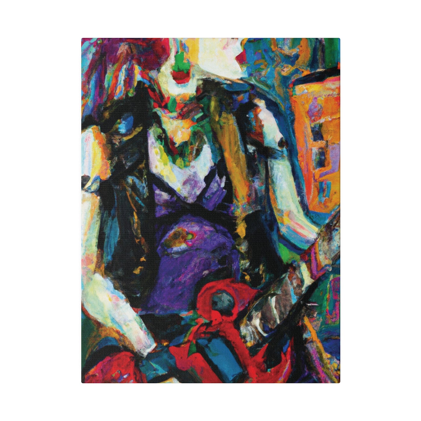 6874R - Rockstar Oil Painting Style Print | Poster | Home Decor | Wall Art | Music Art | Canvas