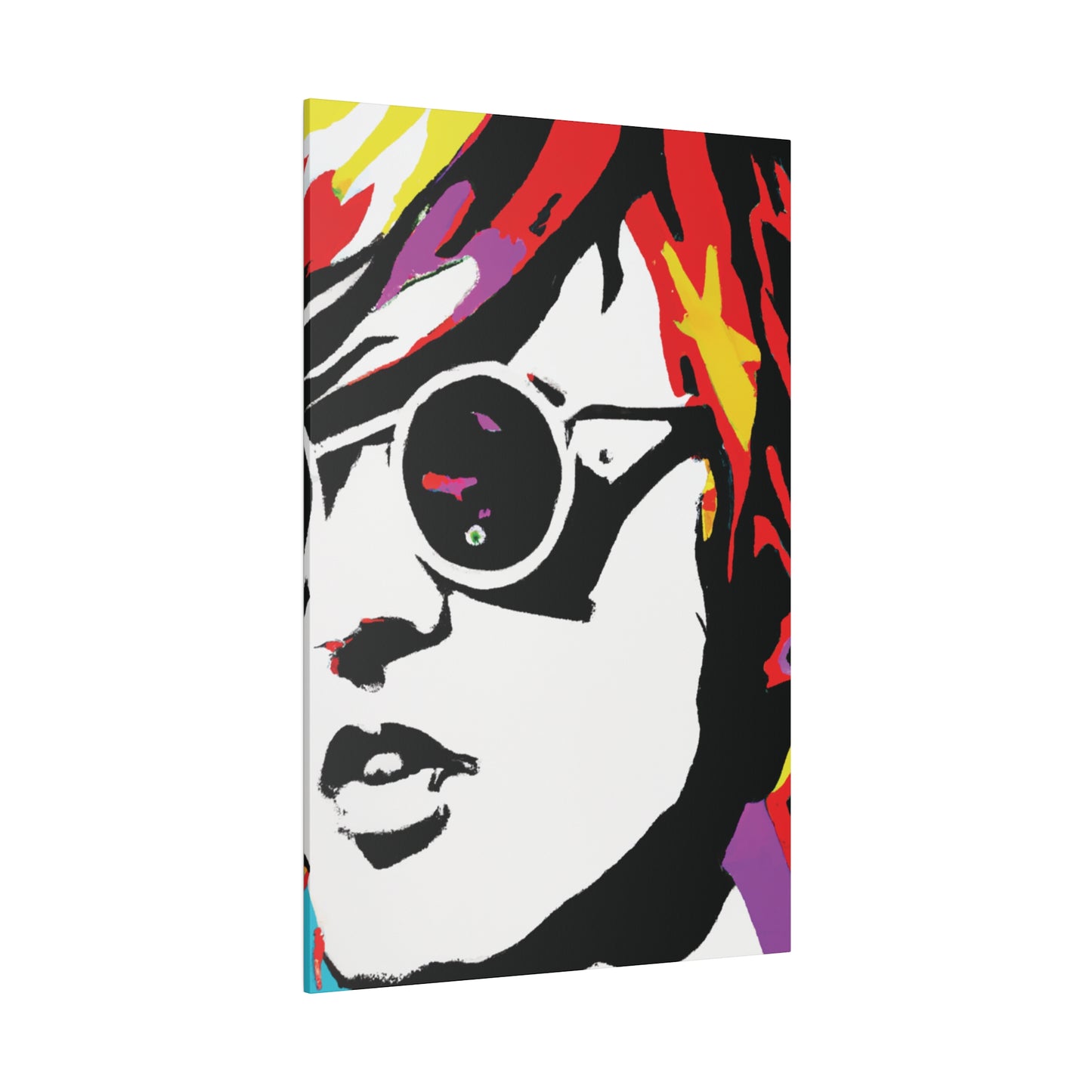 199N - Rockstar Painting Print | Face | Abstract | Poster | Home Decor | Wall Art | Music Art | Canvas