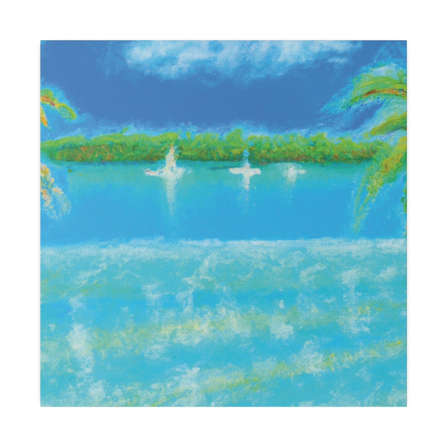 8369D - Bahamas Ocean Painting Print | Bahamas | Ocean | Beach | Poster | Home Decor | Wall Art | Canvas