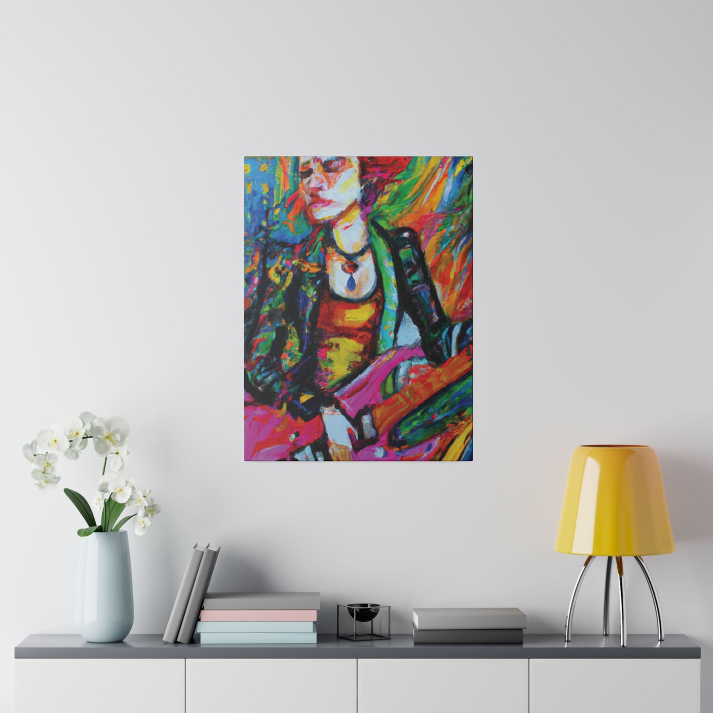 8293B - Rockstar Oil Painting Style Print | Poster | Home Decor | Wall Art | Music Art | Canvas