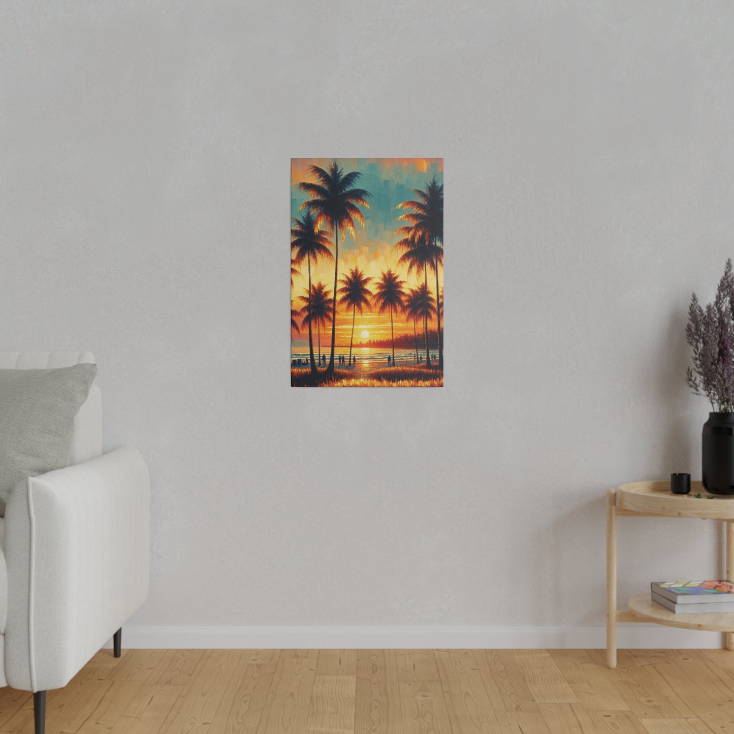 2753B - miami beach art, sunset background, ocean art work, beach art work, sunset designs, miami beach painting, miami beach print