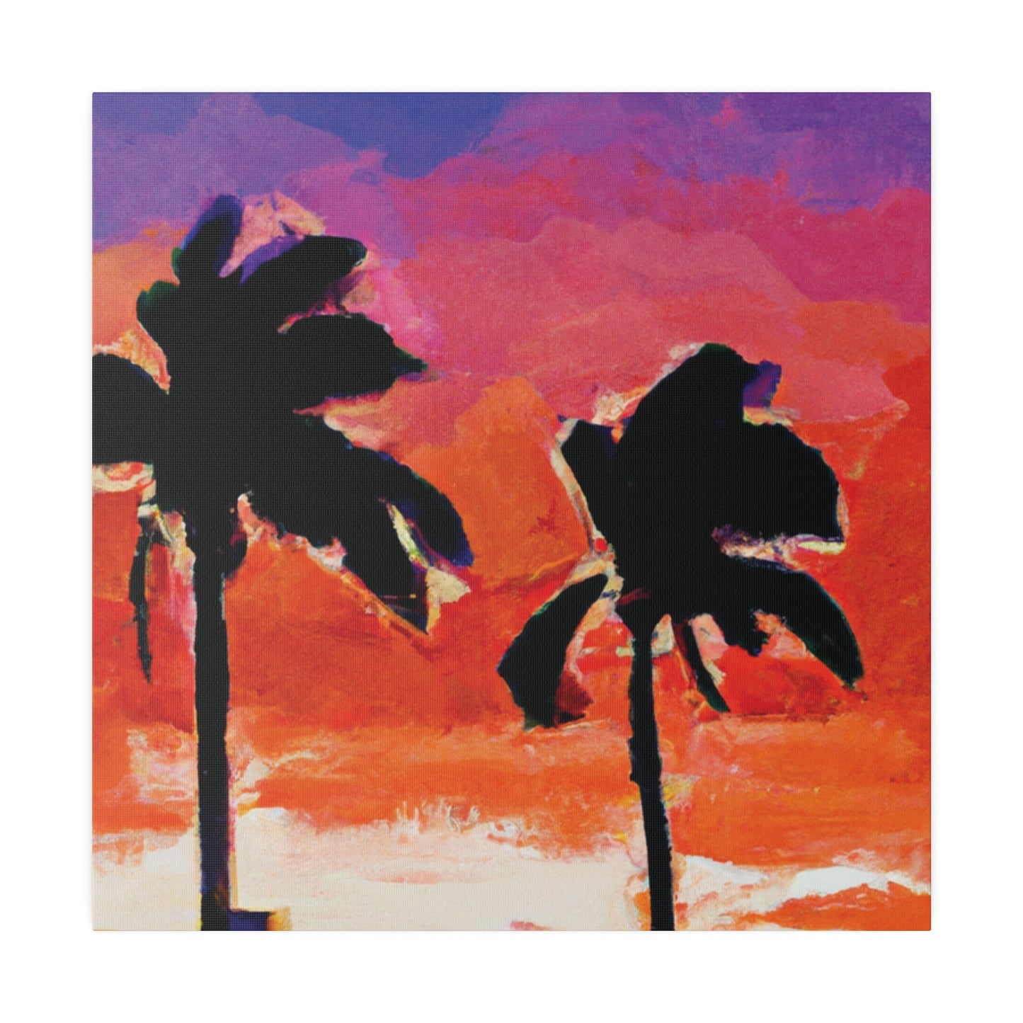 3243X - Miami Beach Sunset Painting Print | Miami | Beach | Sunset | Poster | Home Decor | Wall Art | Canvas