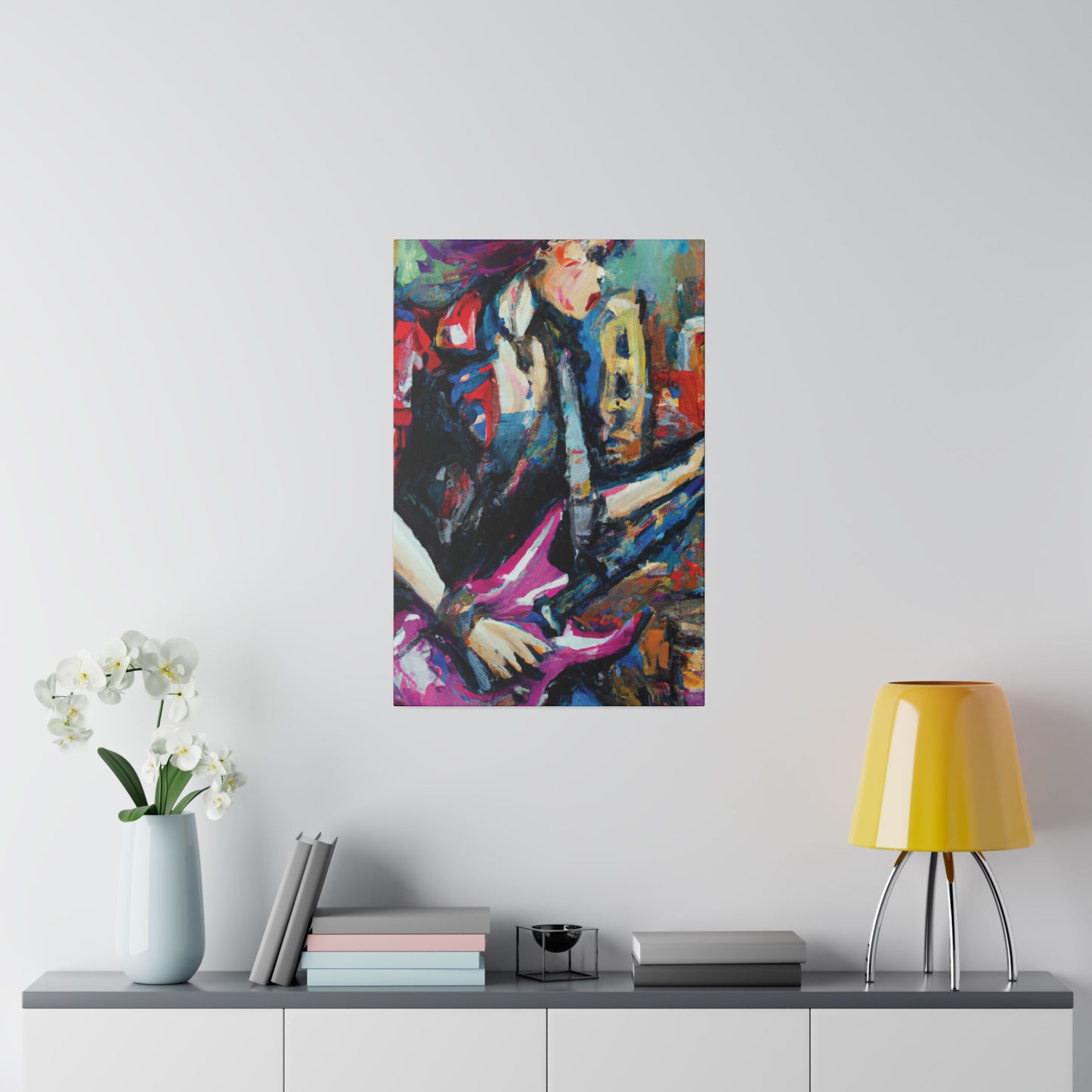 4409K - Rockstar Oil Painting Style Print | Poster | Home Decor | Wall Art | Music Art | Canvas